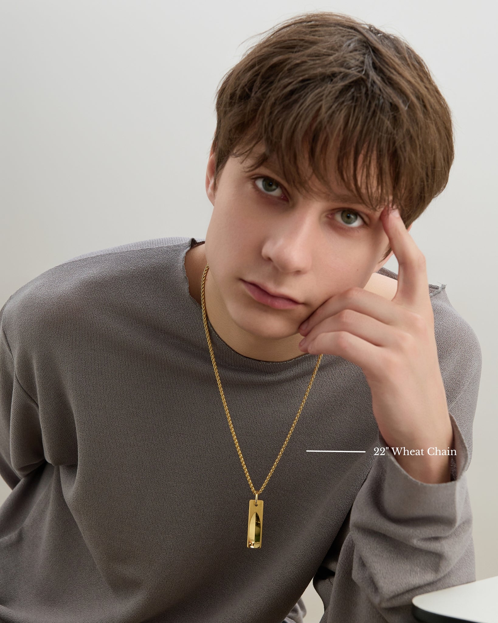 Starship Pendant for men with 22 inches wheat chain