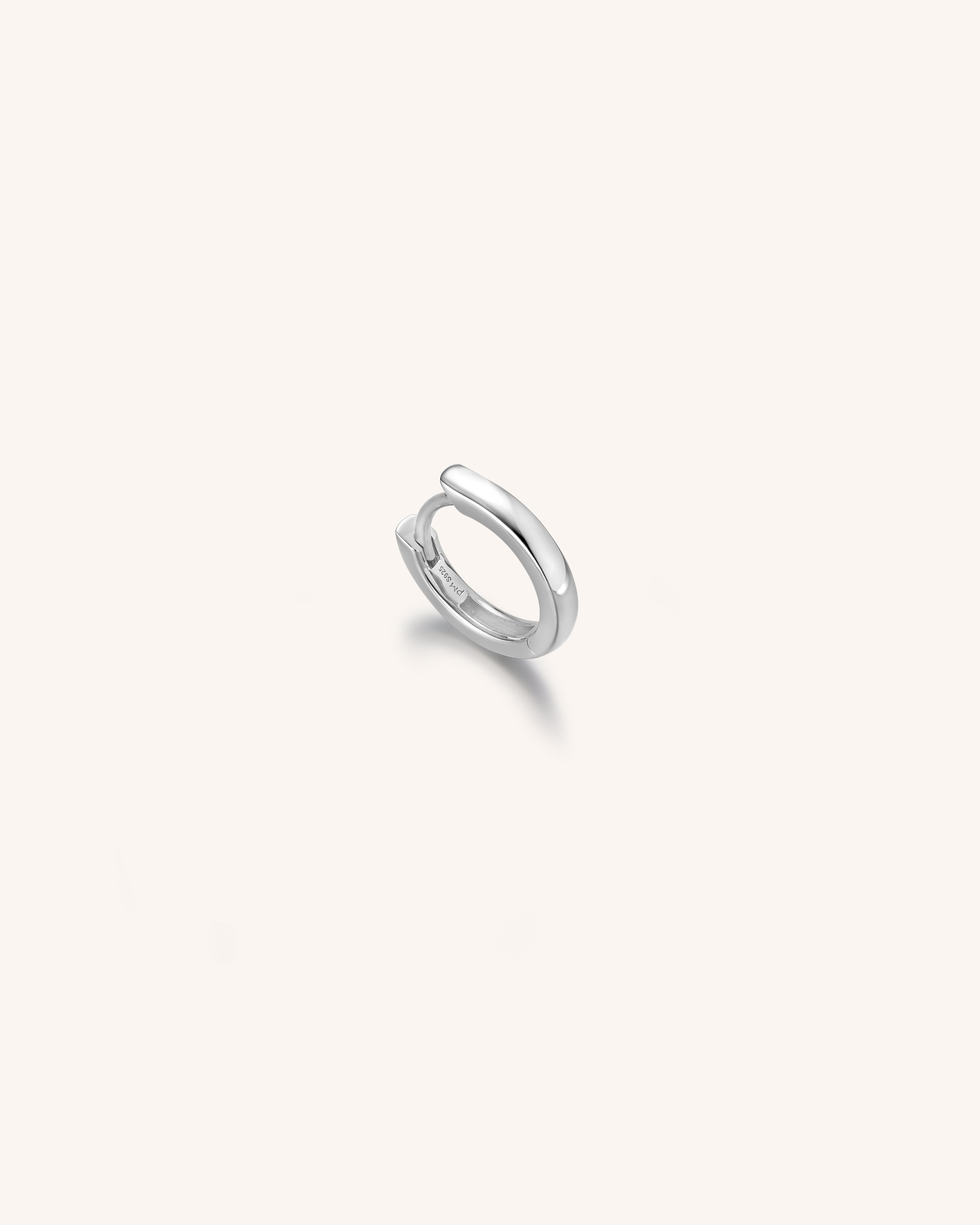 Men's Sterling Silver Forme Huggie Hoop