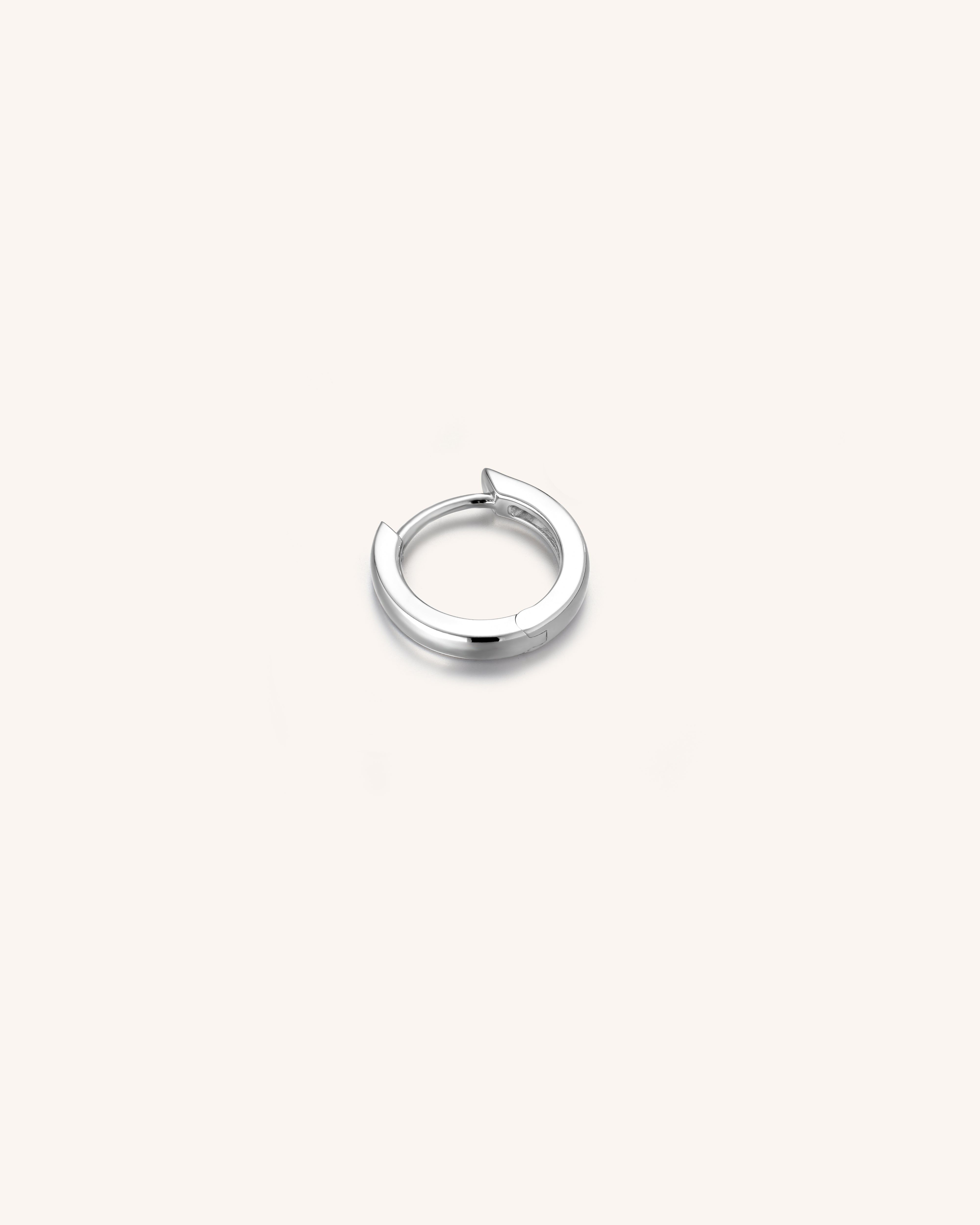 Men's Sterling Silver Forme Huggie Hoop