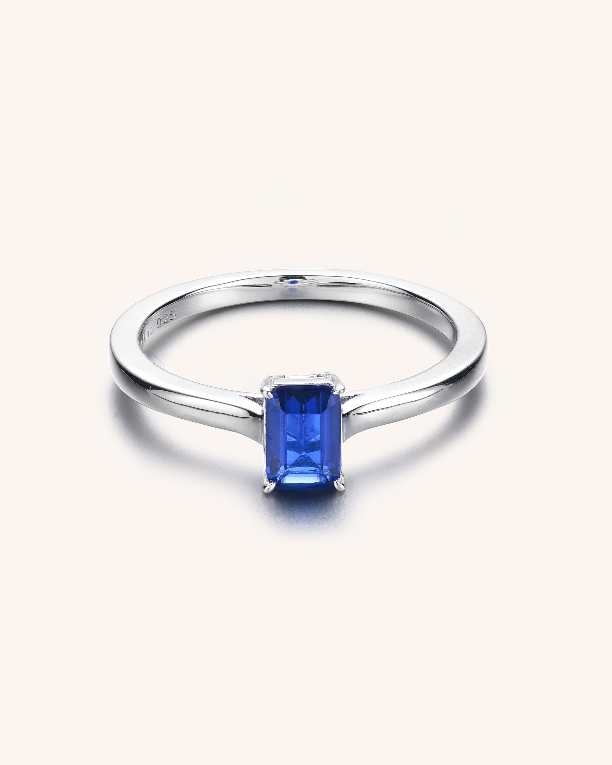 Mini Emerald Cut Stacking Ring for Women
