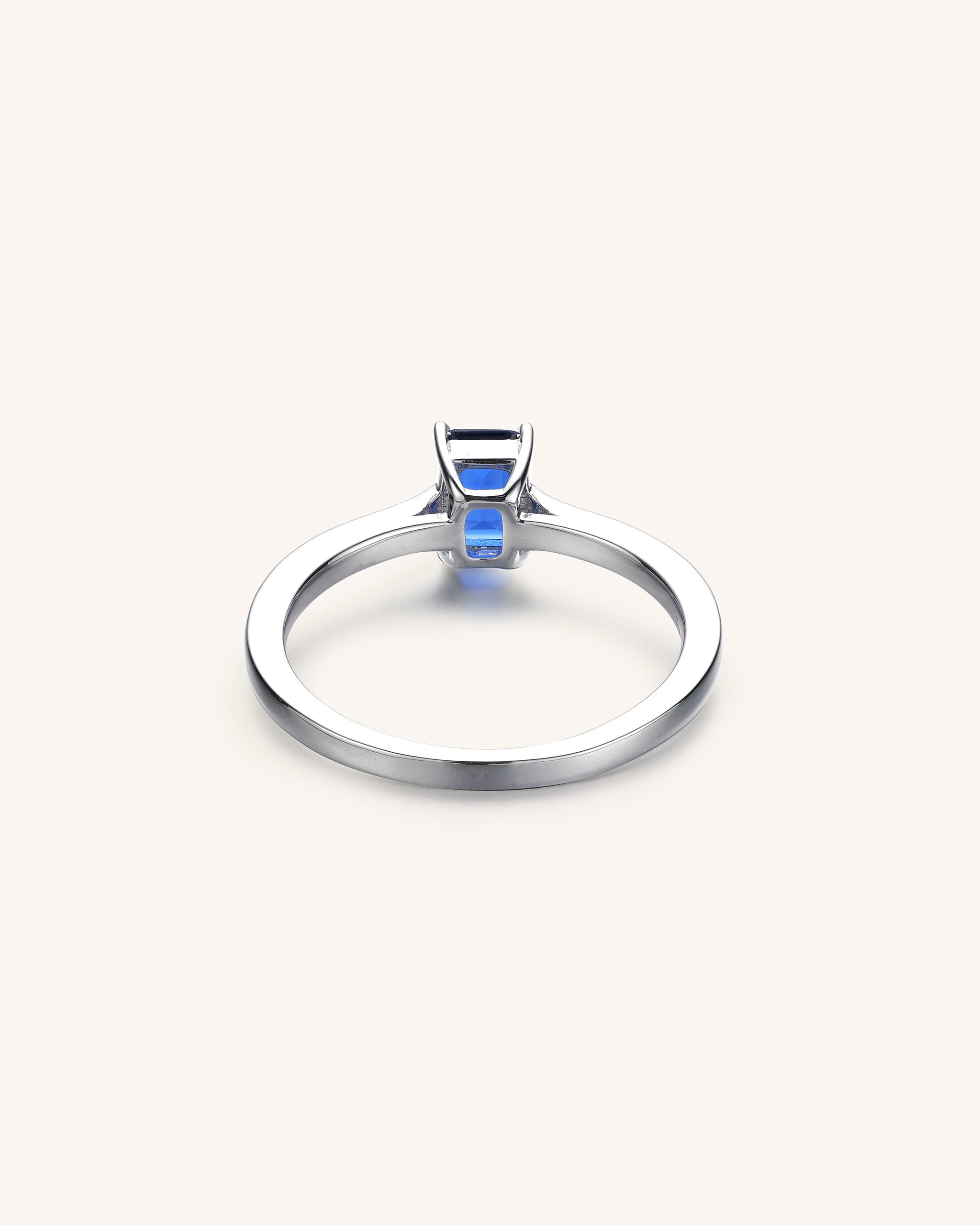 Mini Emerald Cut Stacking Ring for Women