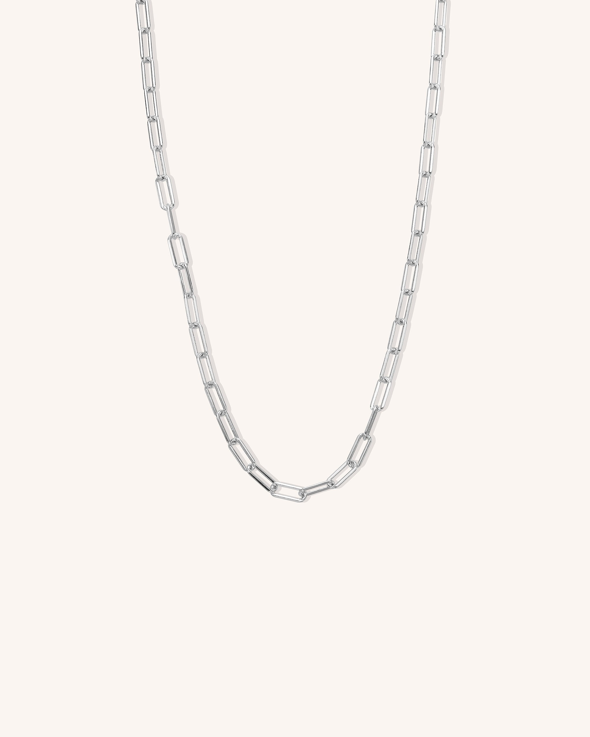 Sterling Silver Link Chain Choker for Women