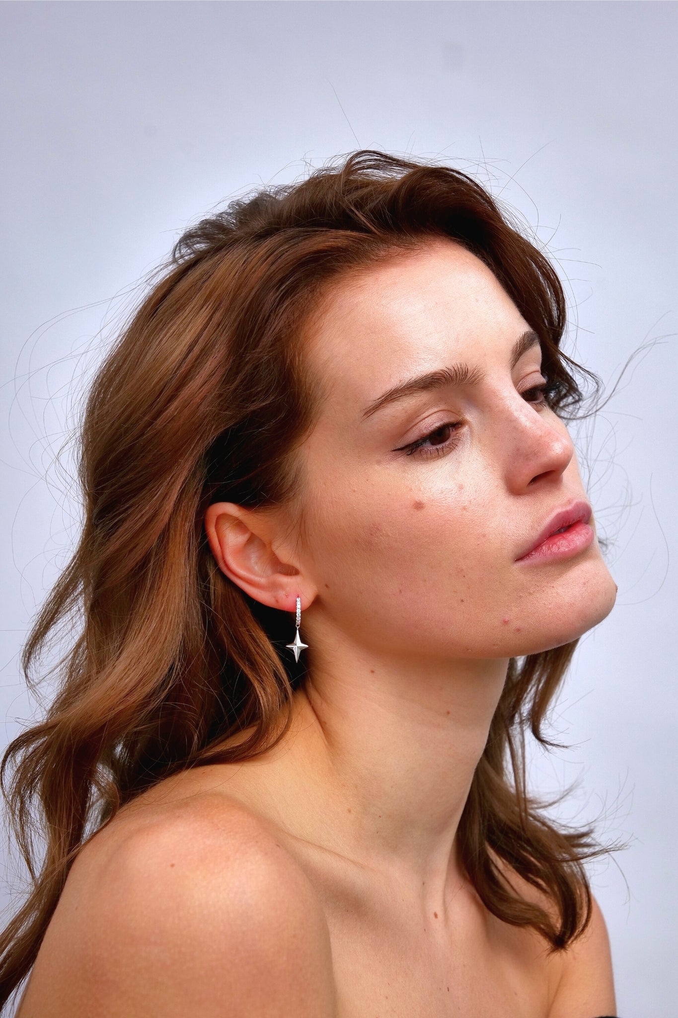 Sterling Silver Stella Drop Hoops for Women