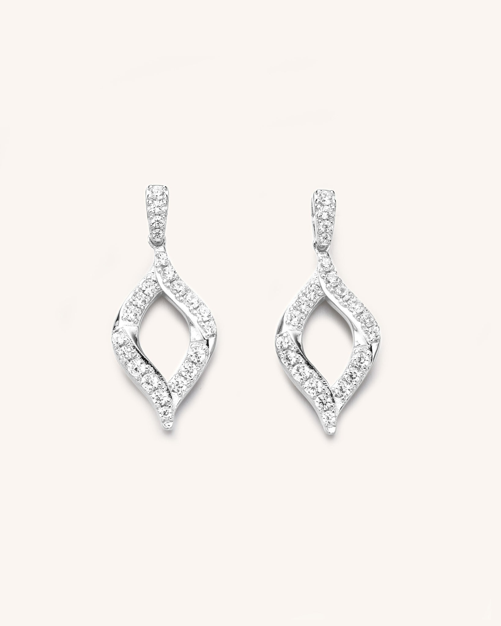 Sterling Silver Swirl Earrings for Women