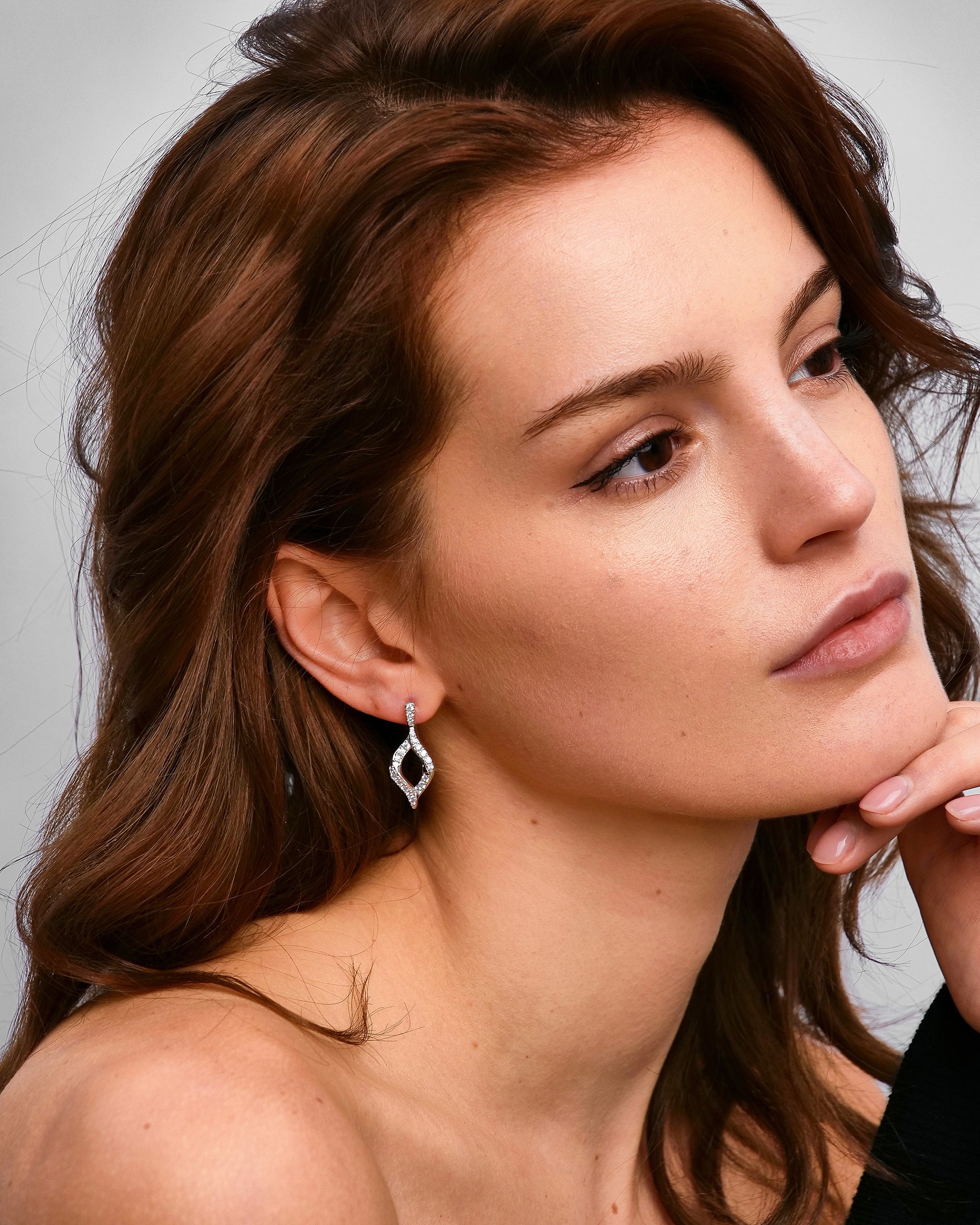 Sterling Silver Swirl Earrings for Women