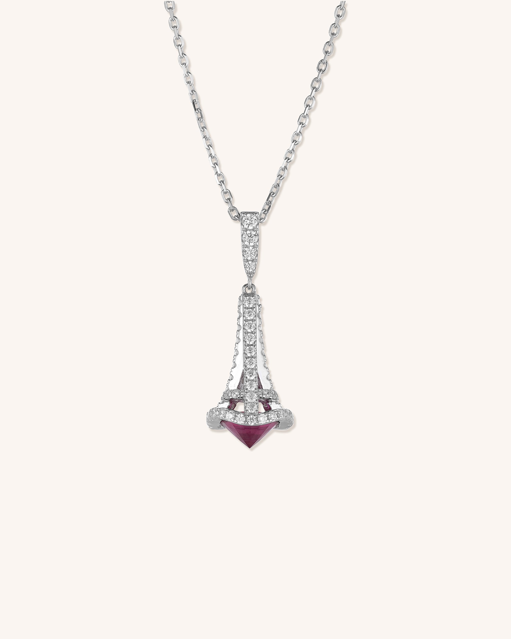 Eiffel Tower Pendant Necklace for Women