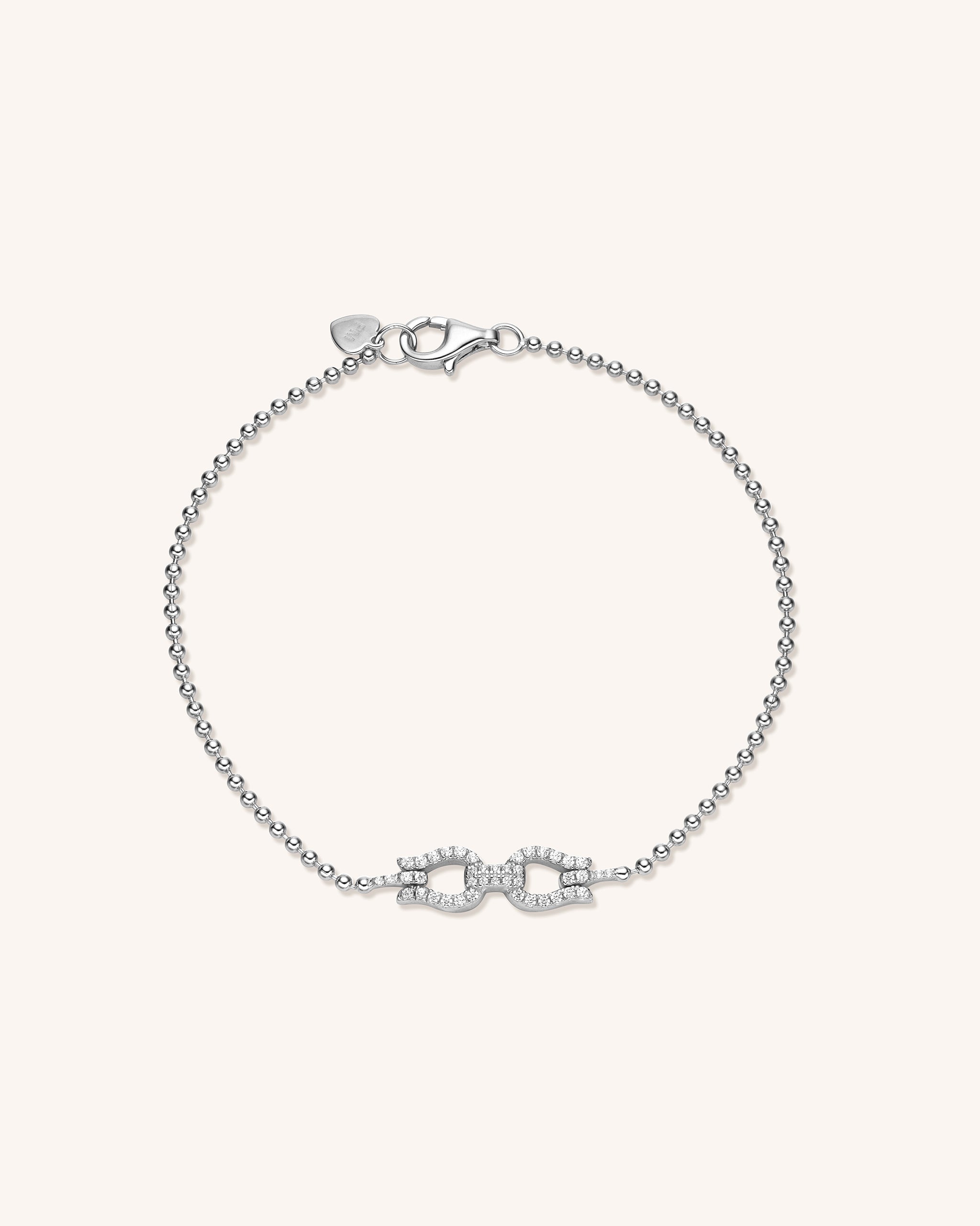 Sterling Silver Beaded Icon Bracelet for Women