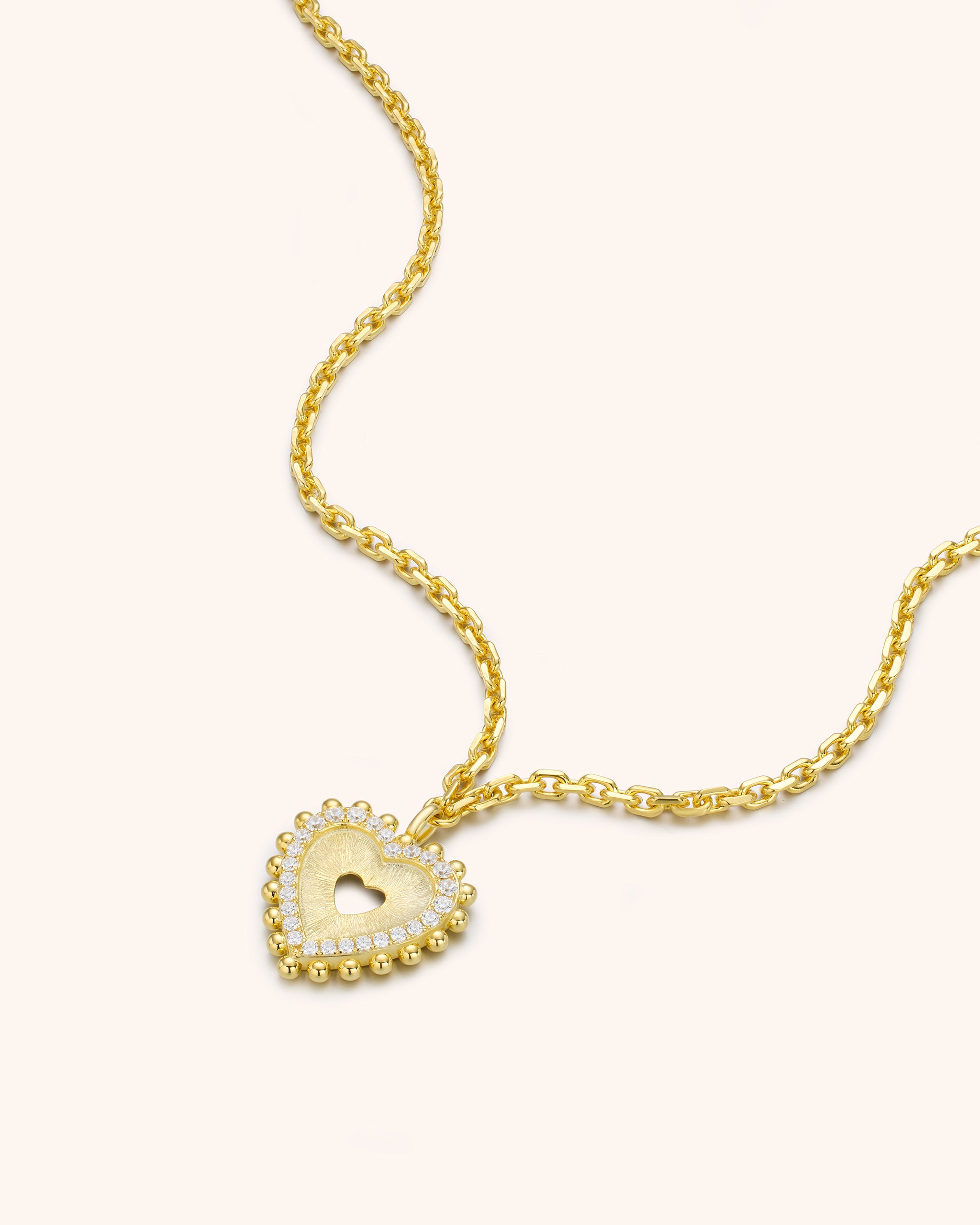 Open Heart Necklace for Women