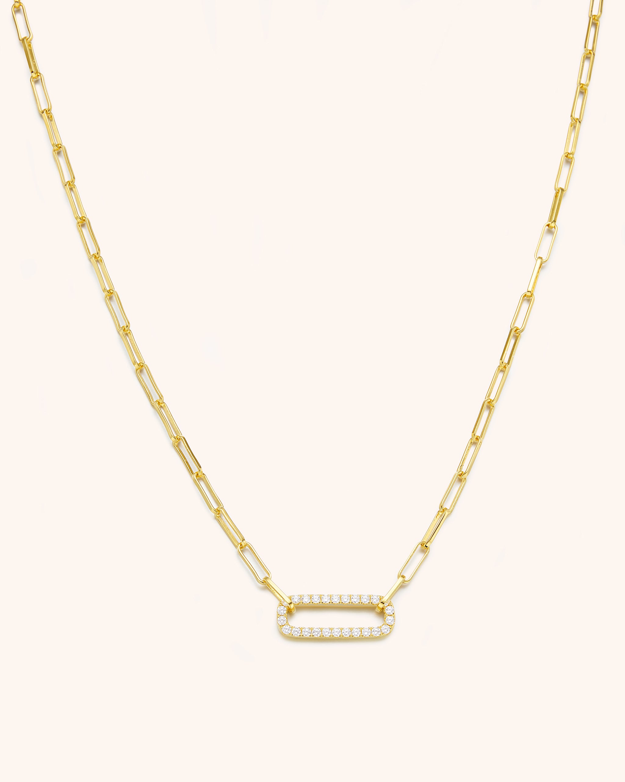 Pavé Single Link Necklace