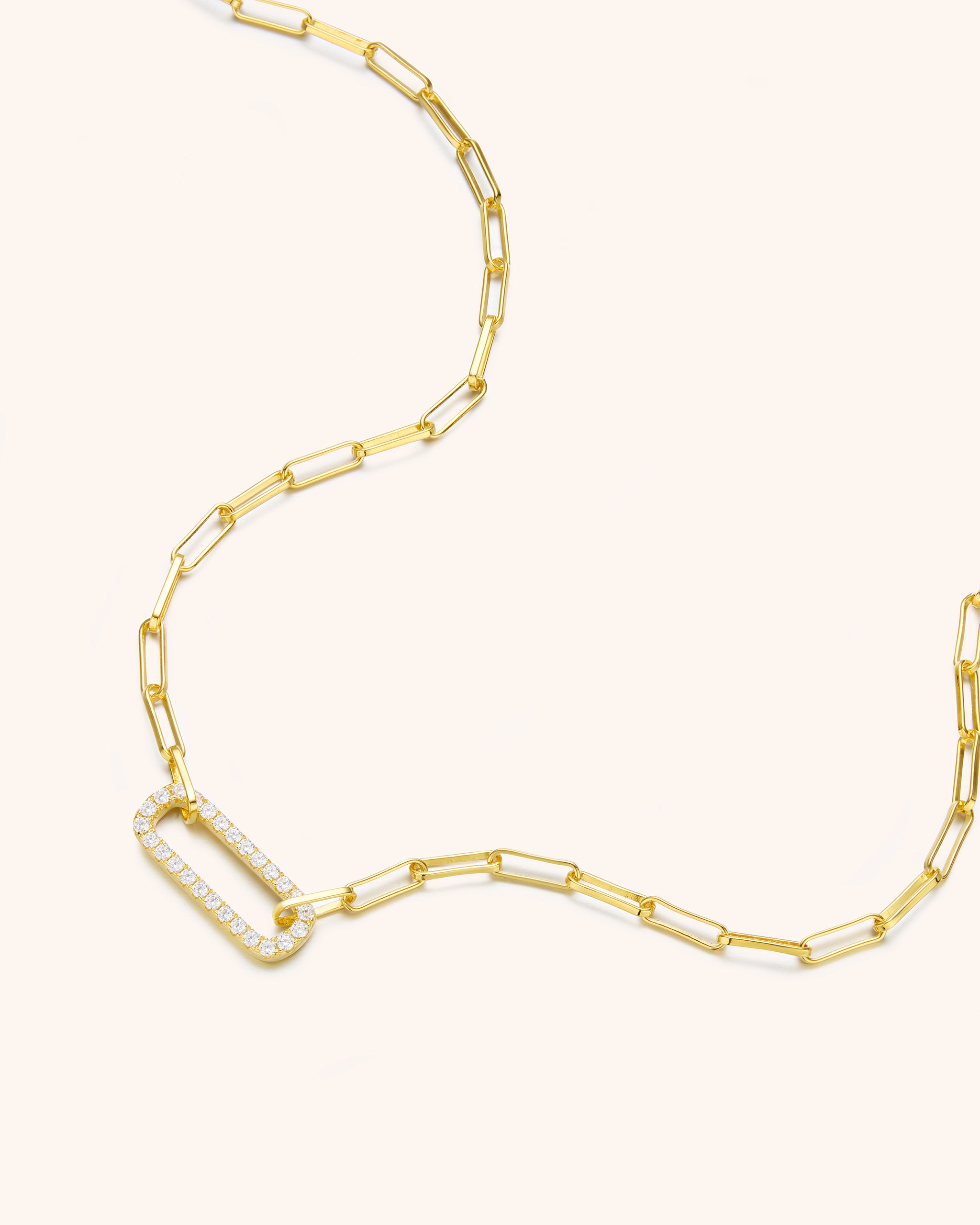 Pavé Single Link Necklace