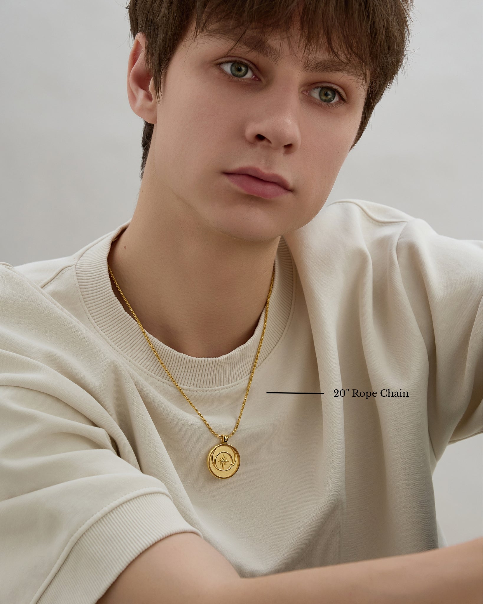 North Star Pendant for Men's with 20 inches Chain