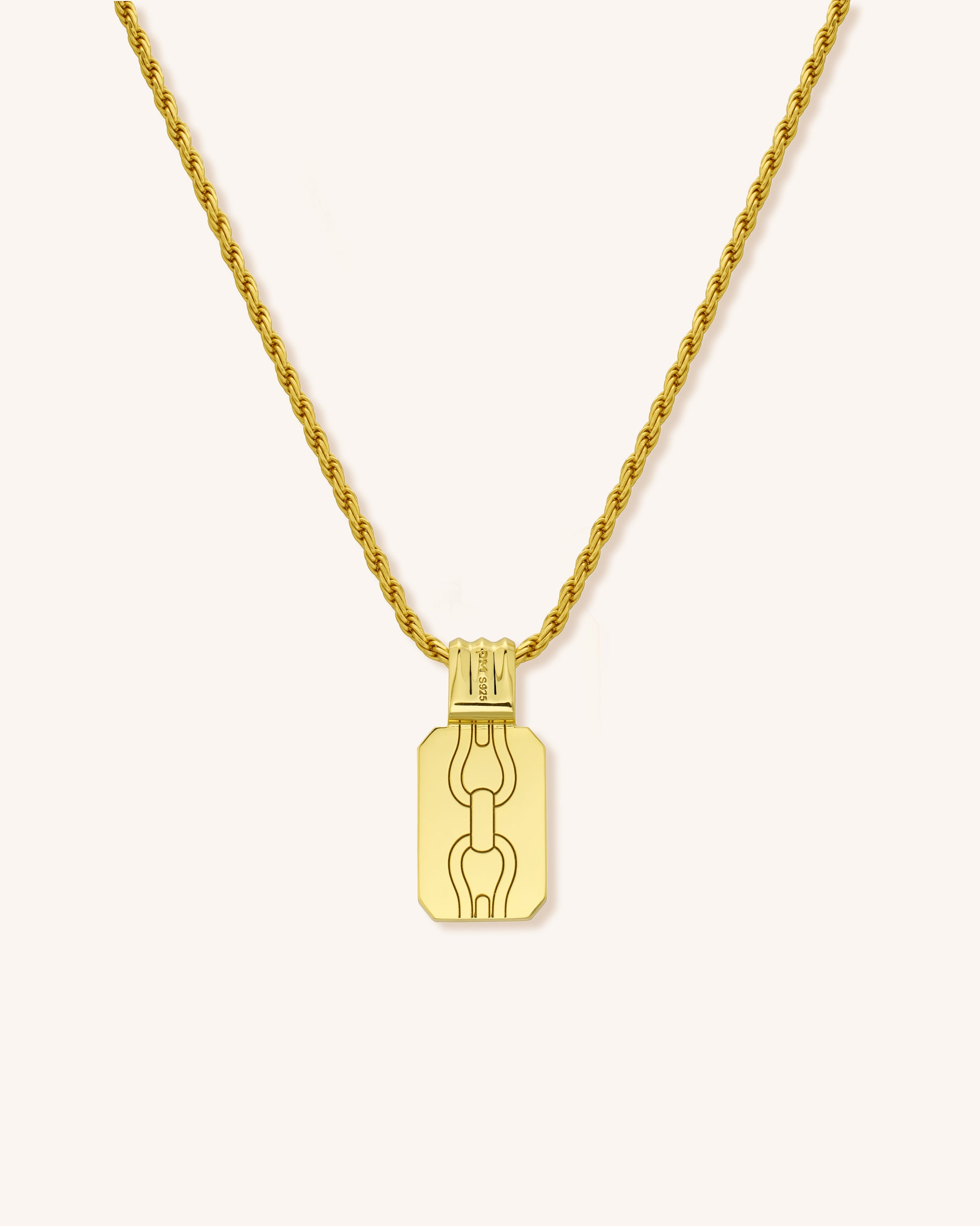 Black Onyx Gold Pendant Necklace for Men