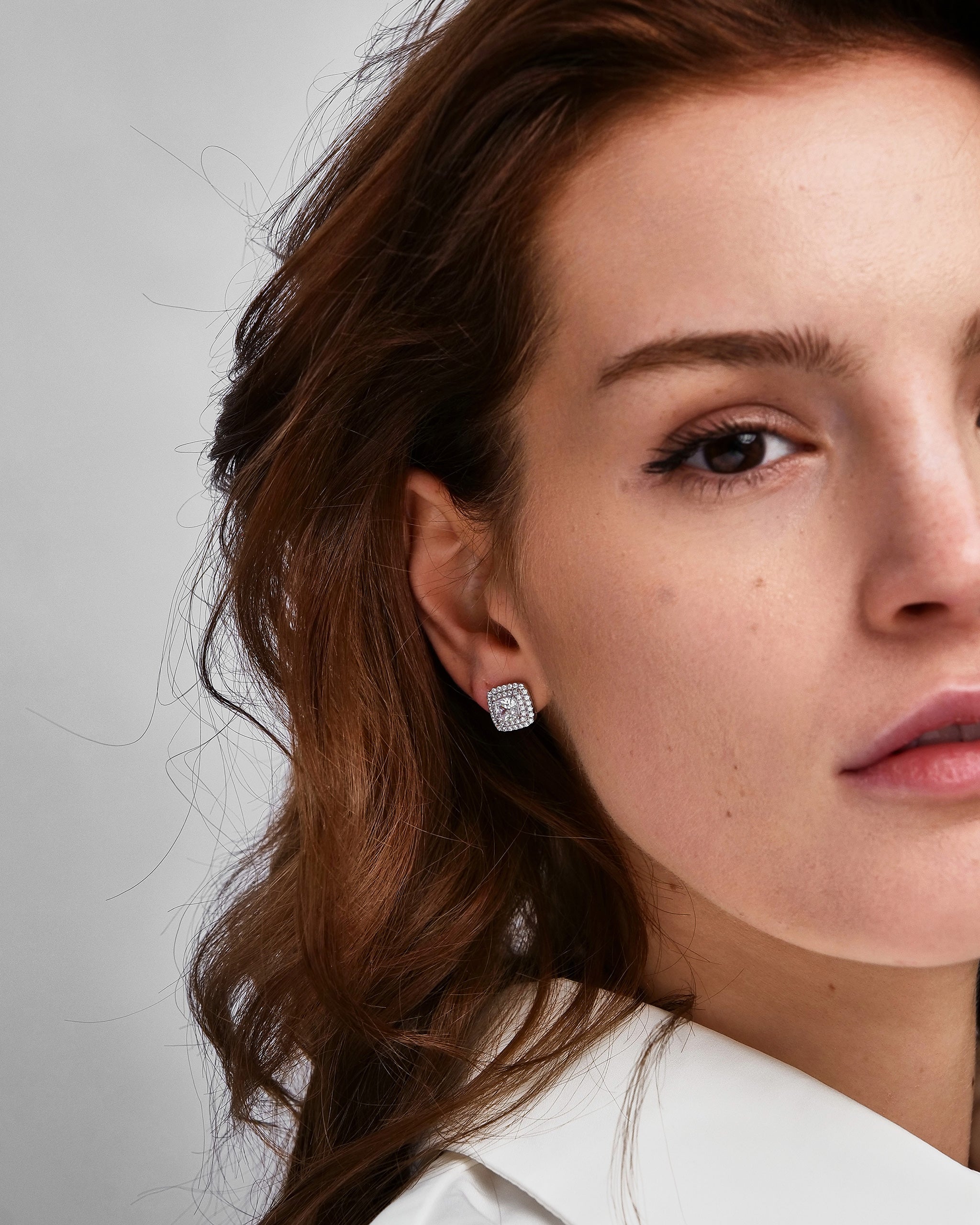 Elizabeth Cushion Cut Studs for Women