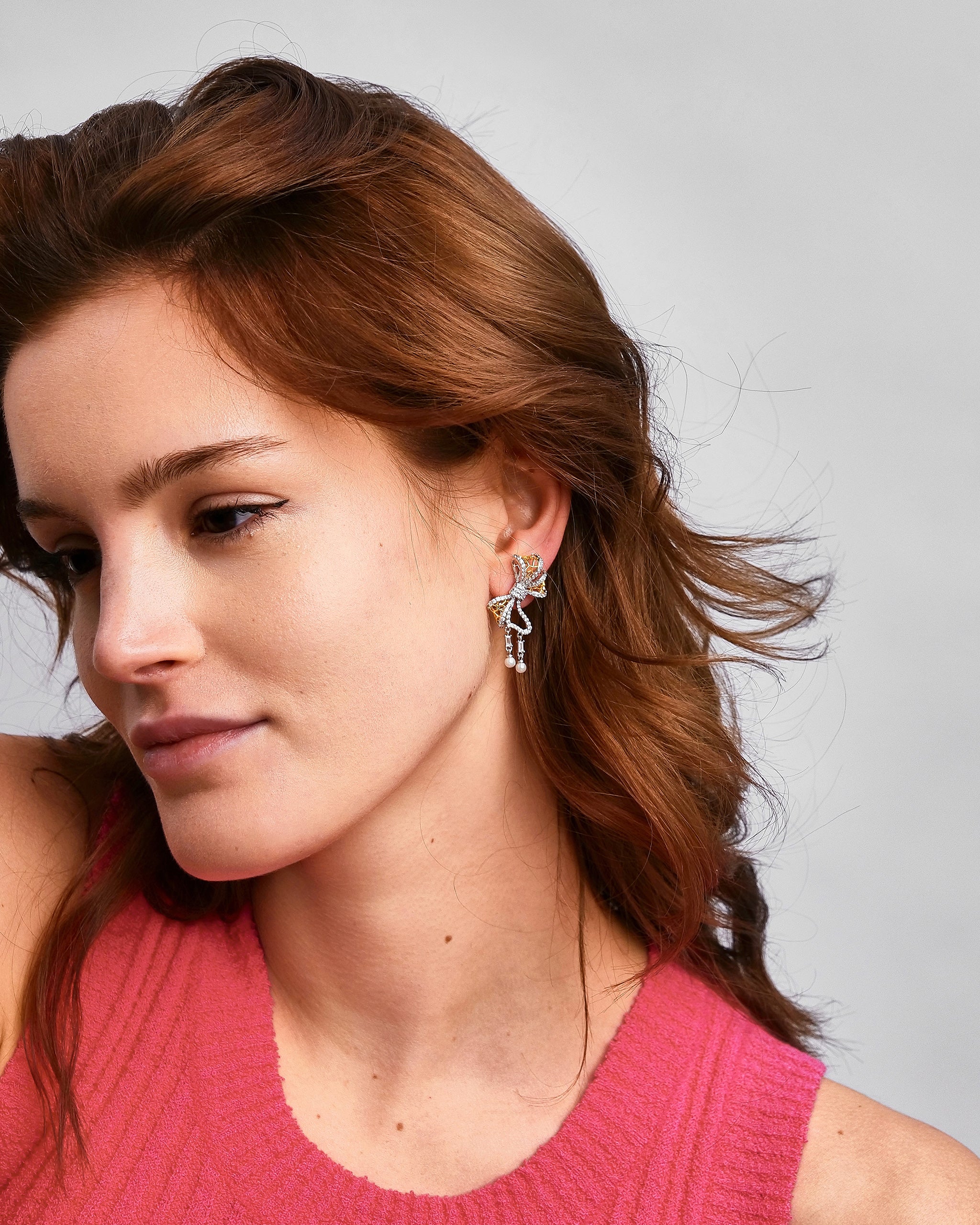 Lace Bow Earrings for Women