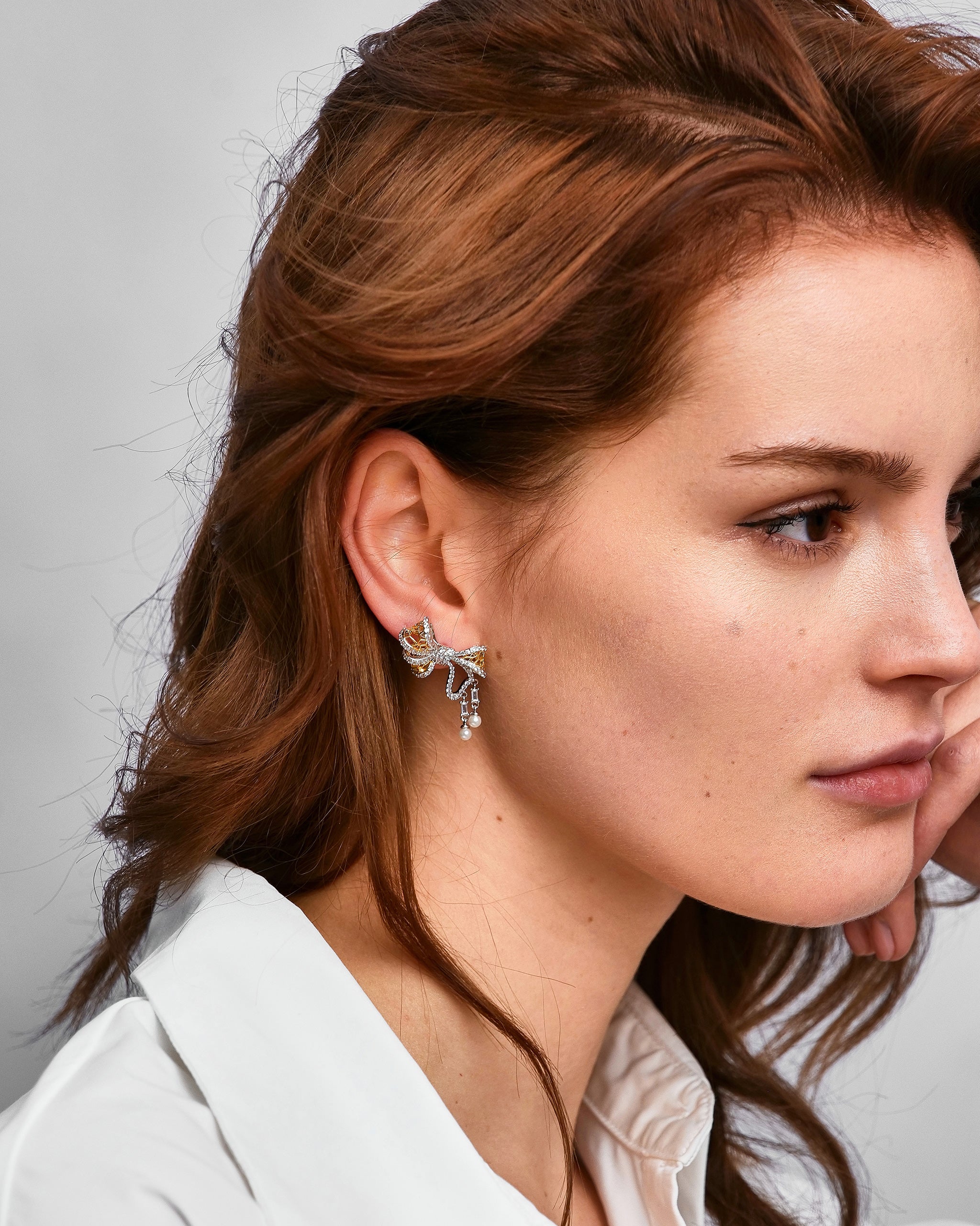 Lace Bow Earrings for Women