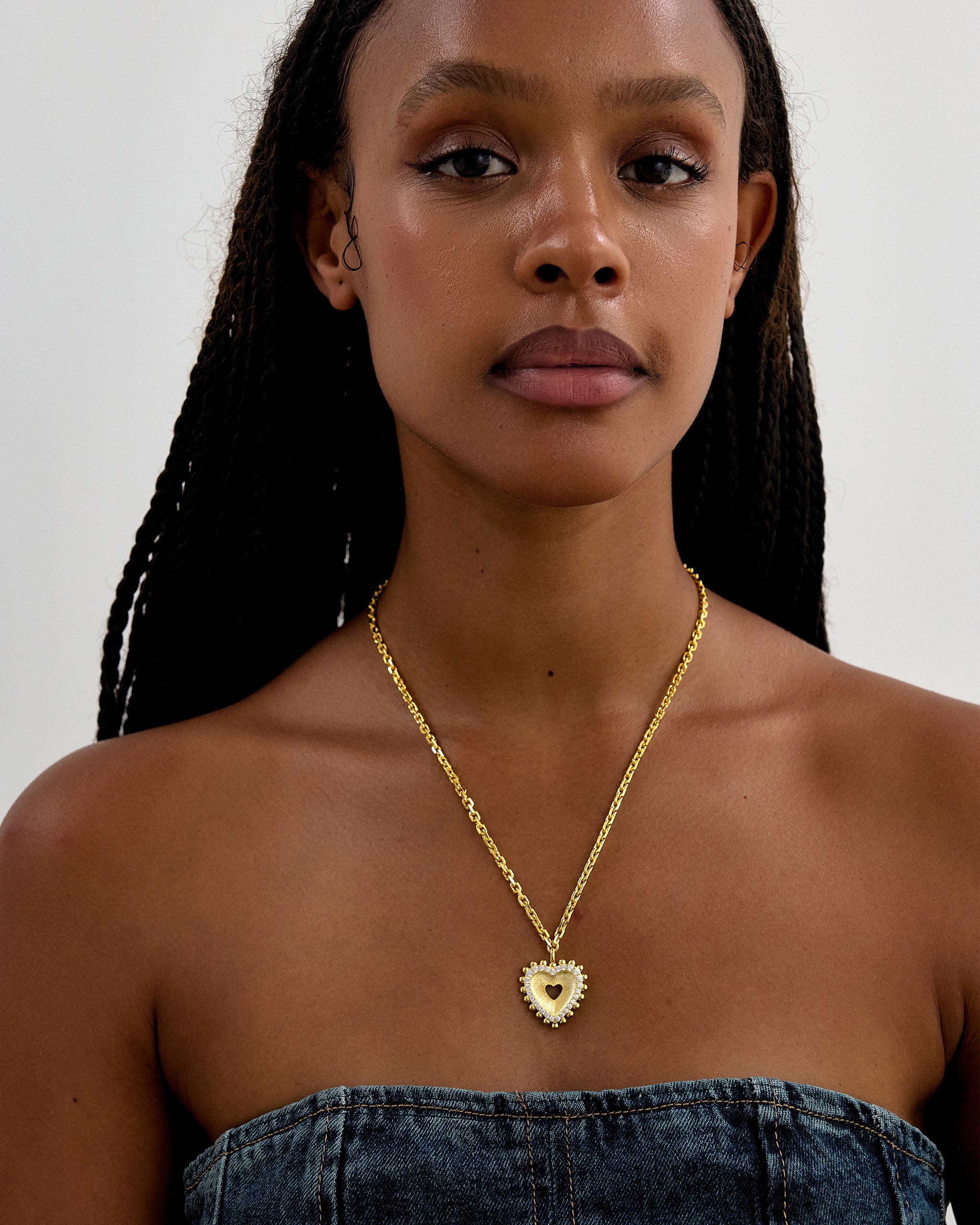 Open Heart Necklace for Women