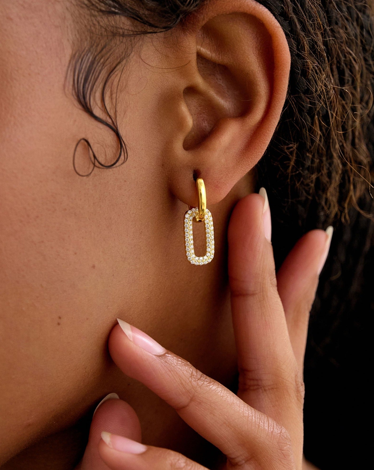 Pavé Hoop Earrings