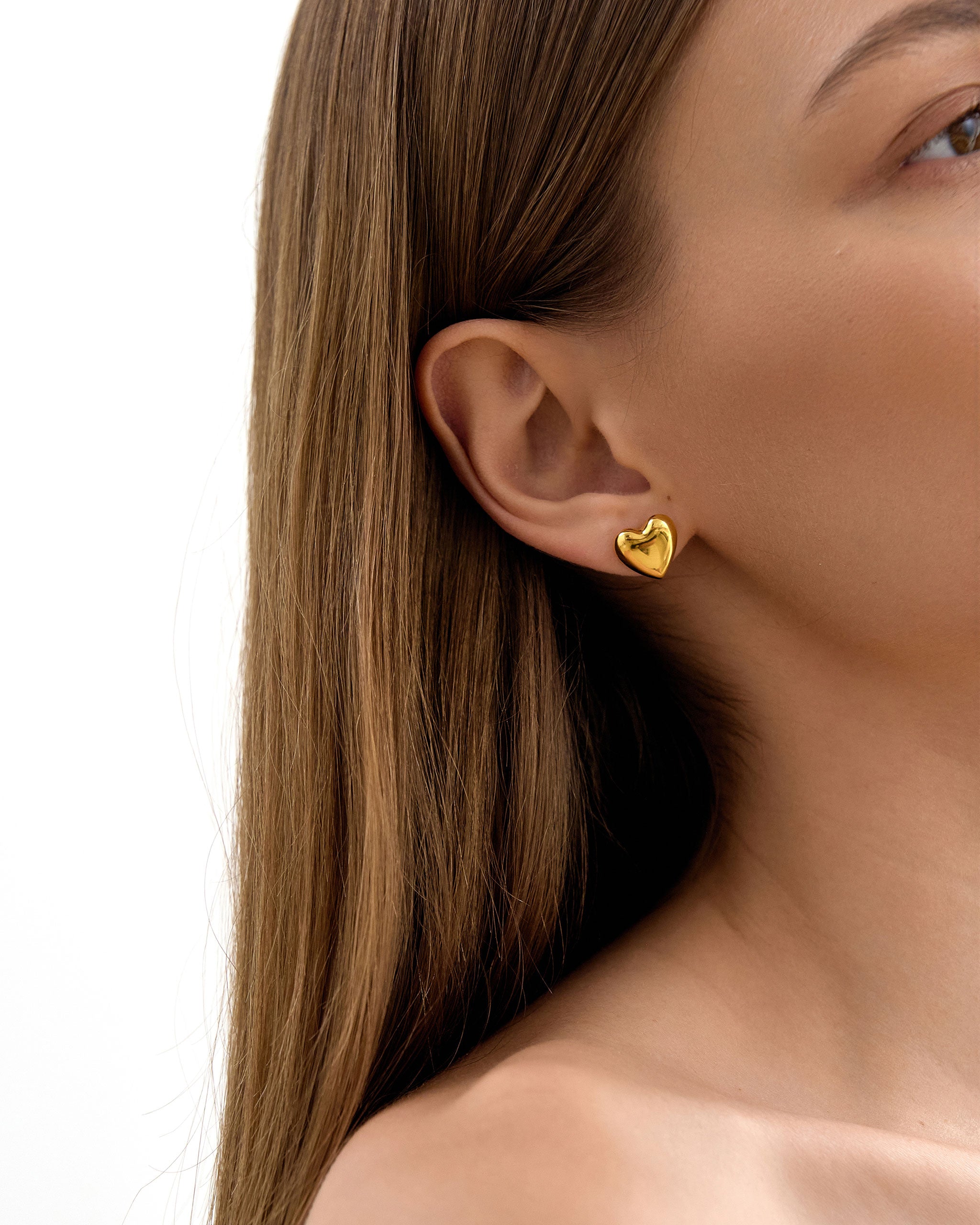 Puffy Heart Studs