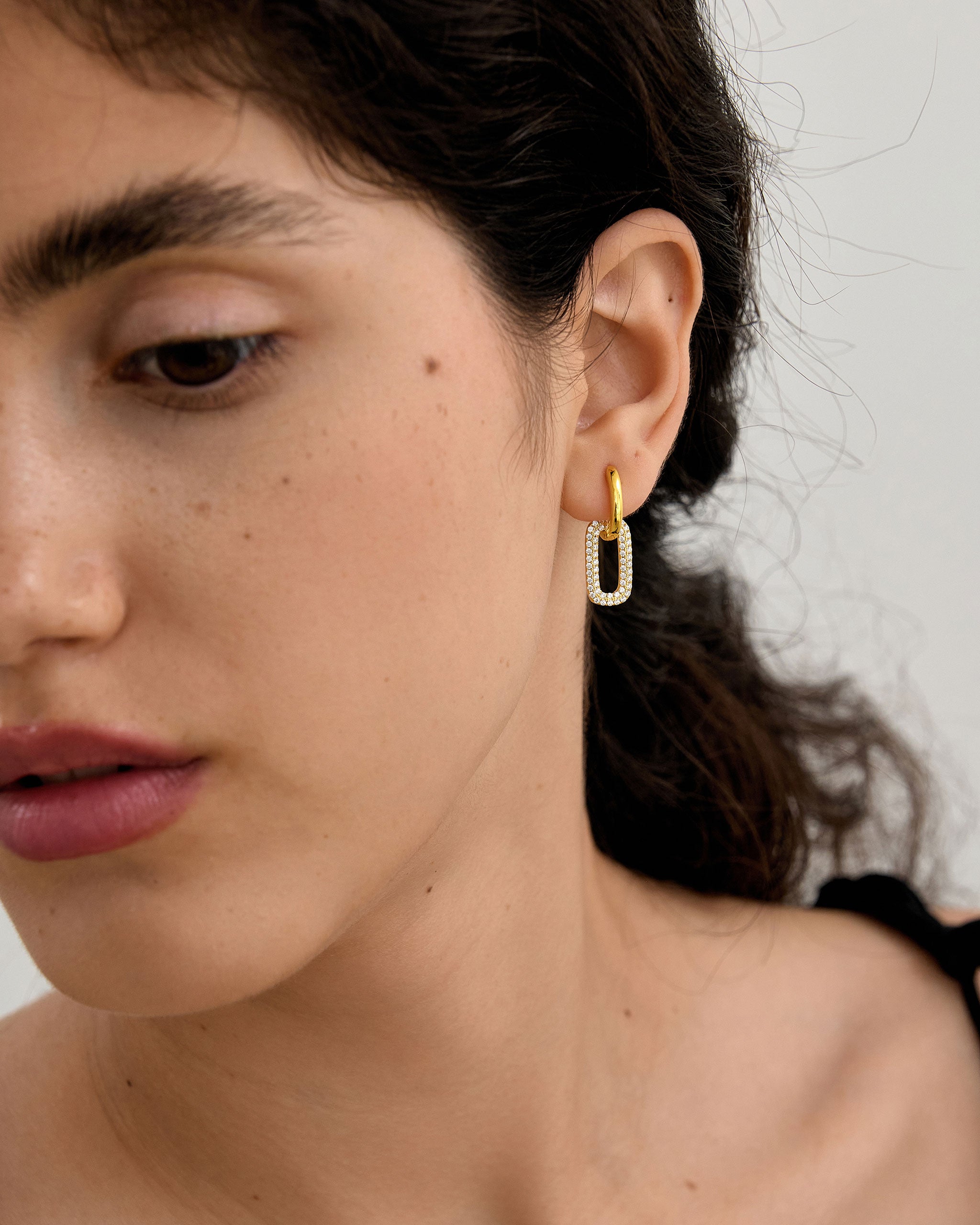 Pavé Hoop Earrings