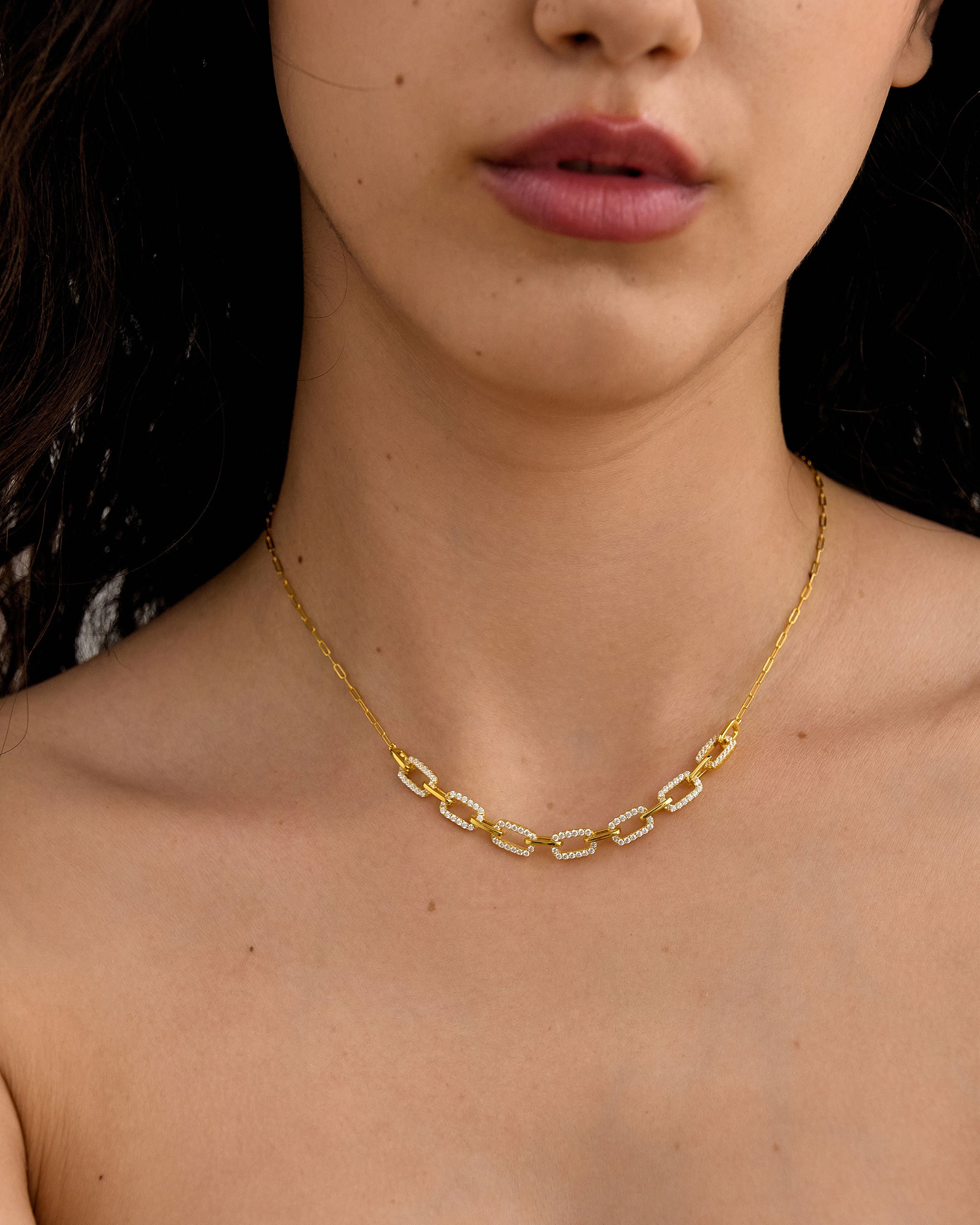 Pavé Seven Link Necklace