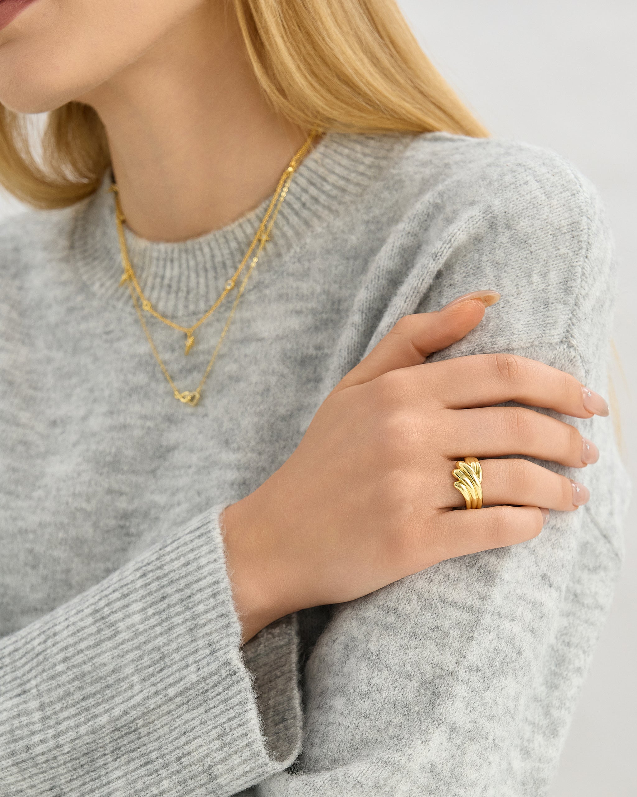 18K Gold Vermeil Flying Wing Ring for Women