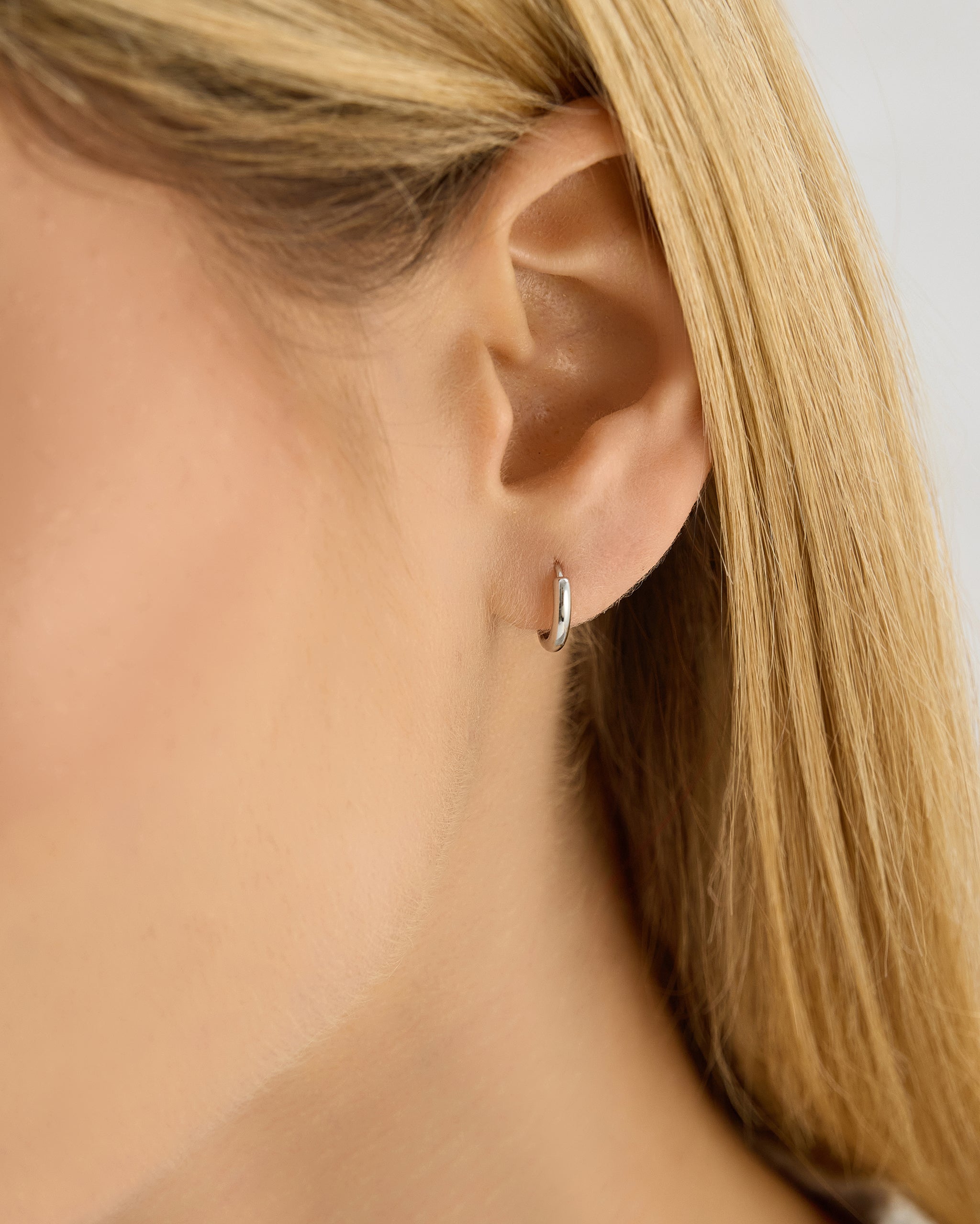 Sterling Silver Essential Huggie Hoops for Women