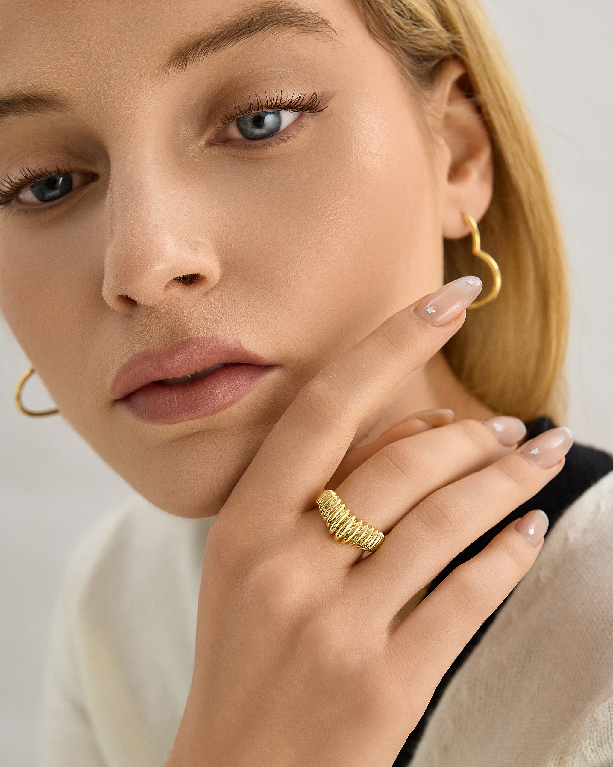 Gold Plated Crown Ring for Women
