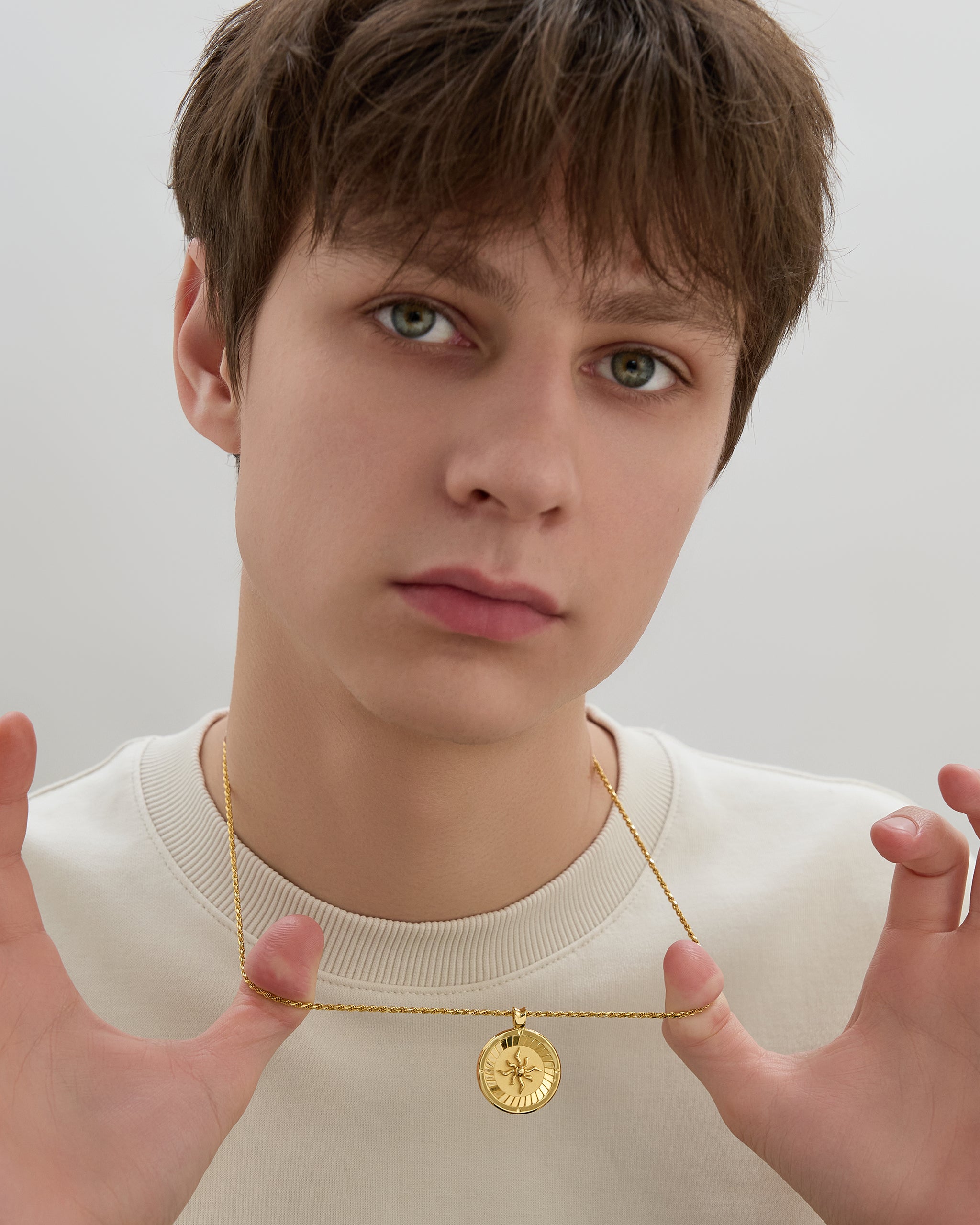 18k Gold Vermeil Pendant for Men