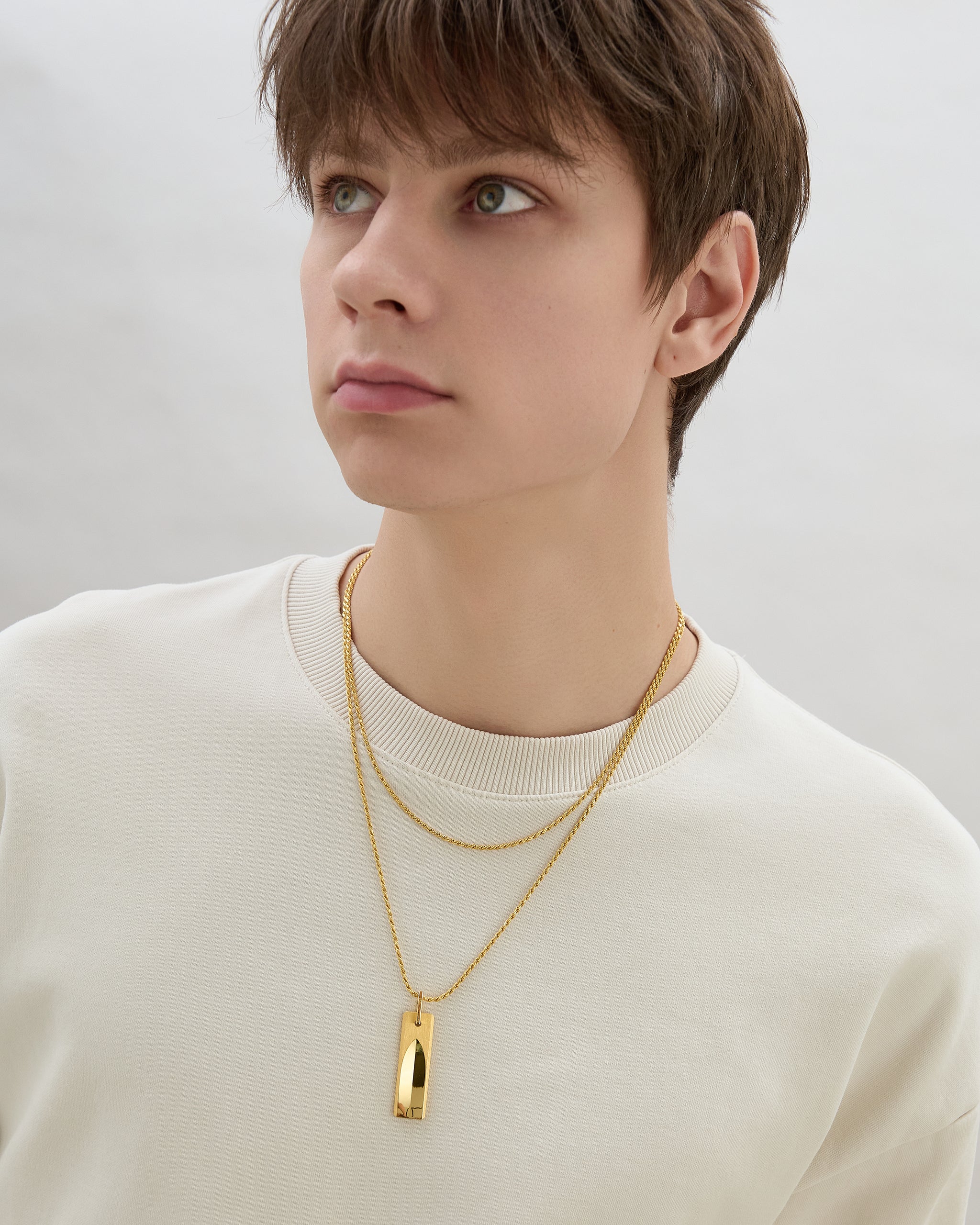 Starship Pendant for men with 22 inches wheat chain