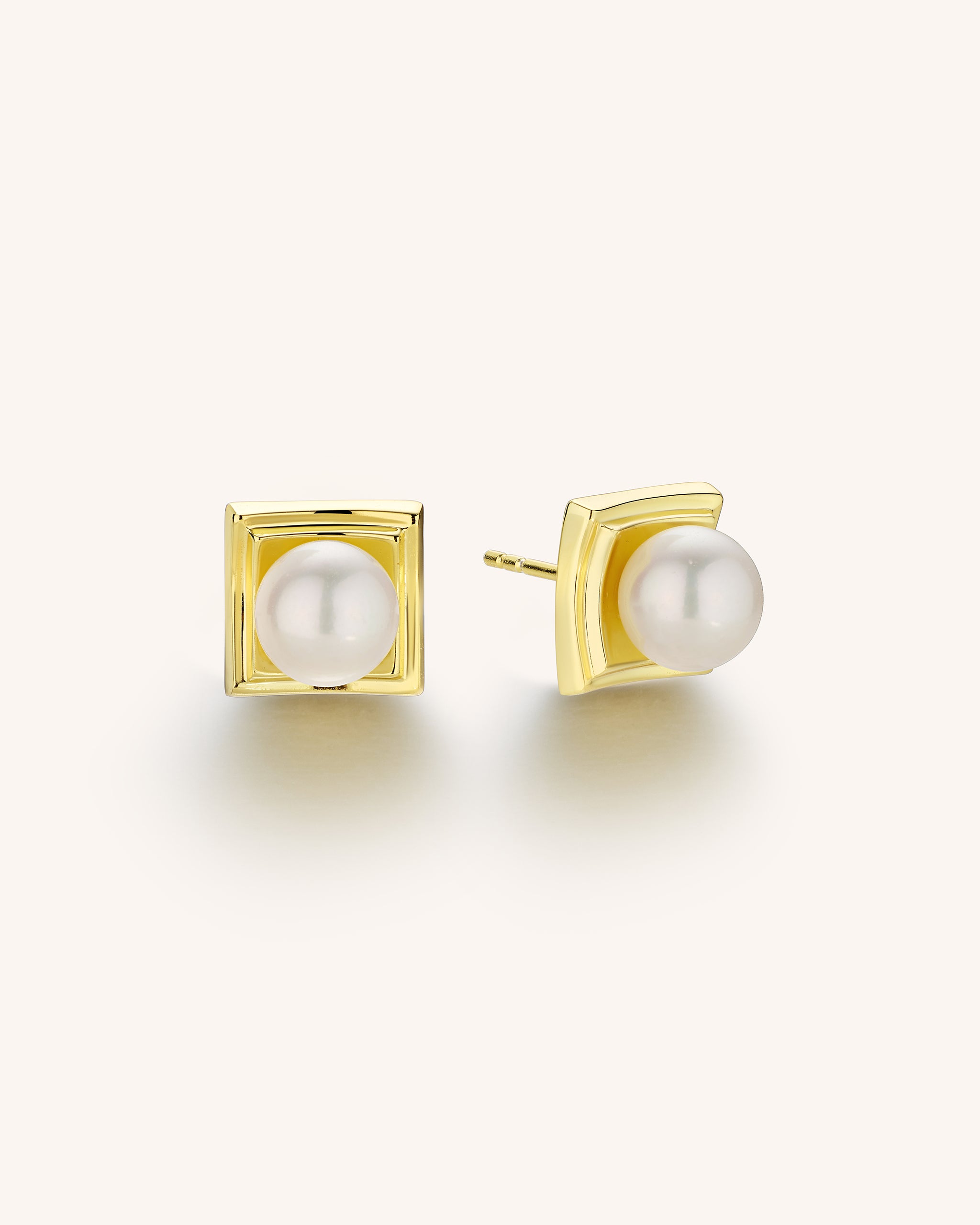 Pearl Square Studs