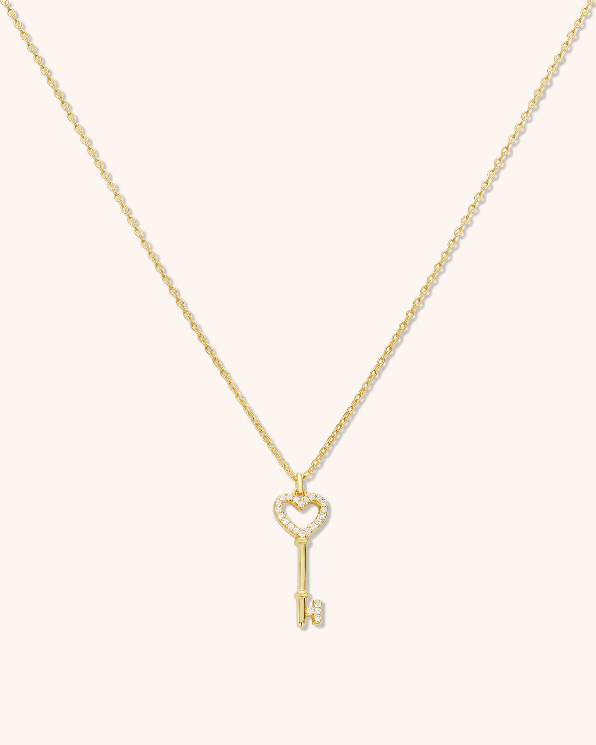 Heart Key Necklace for Women