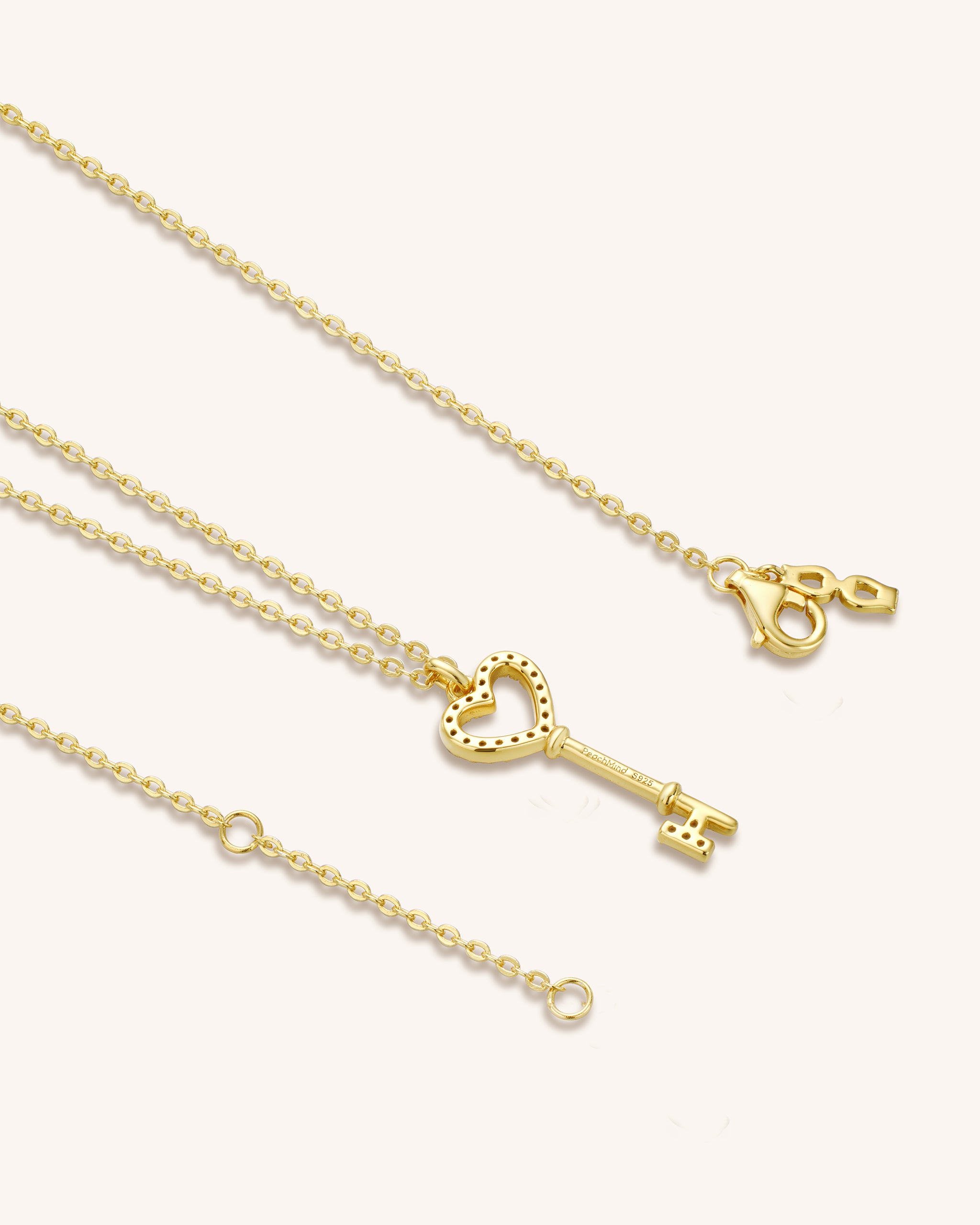 Heart Key Necklace for Women