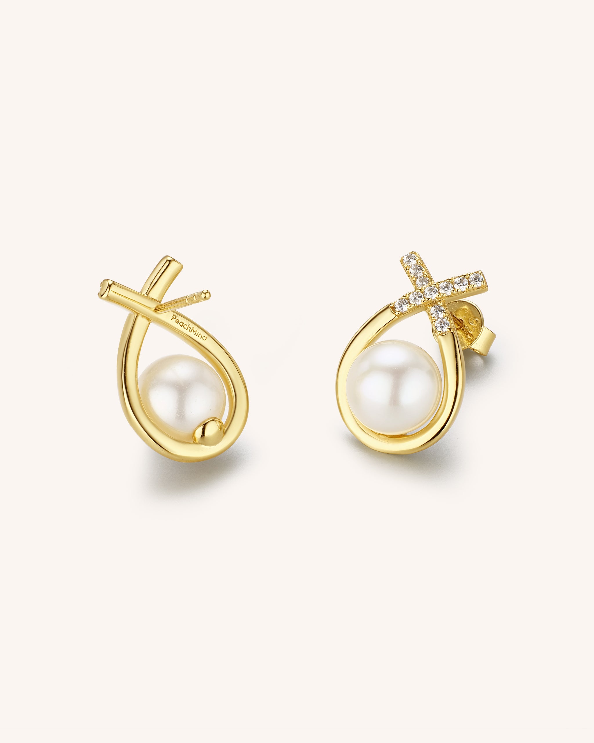 Pearl Ribbon Earrings