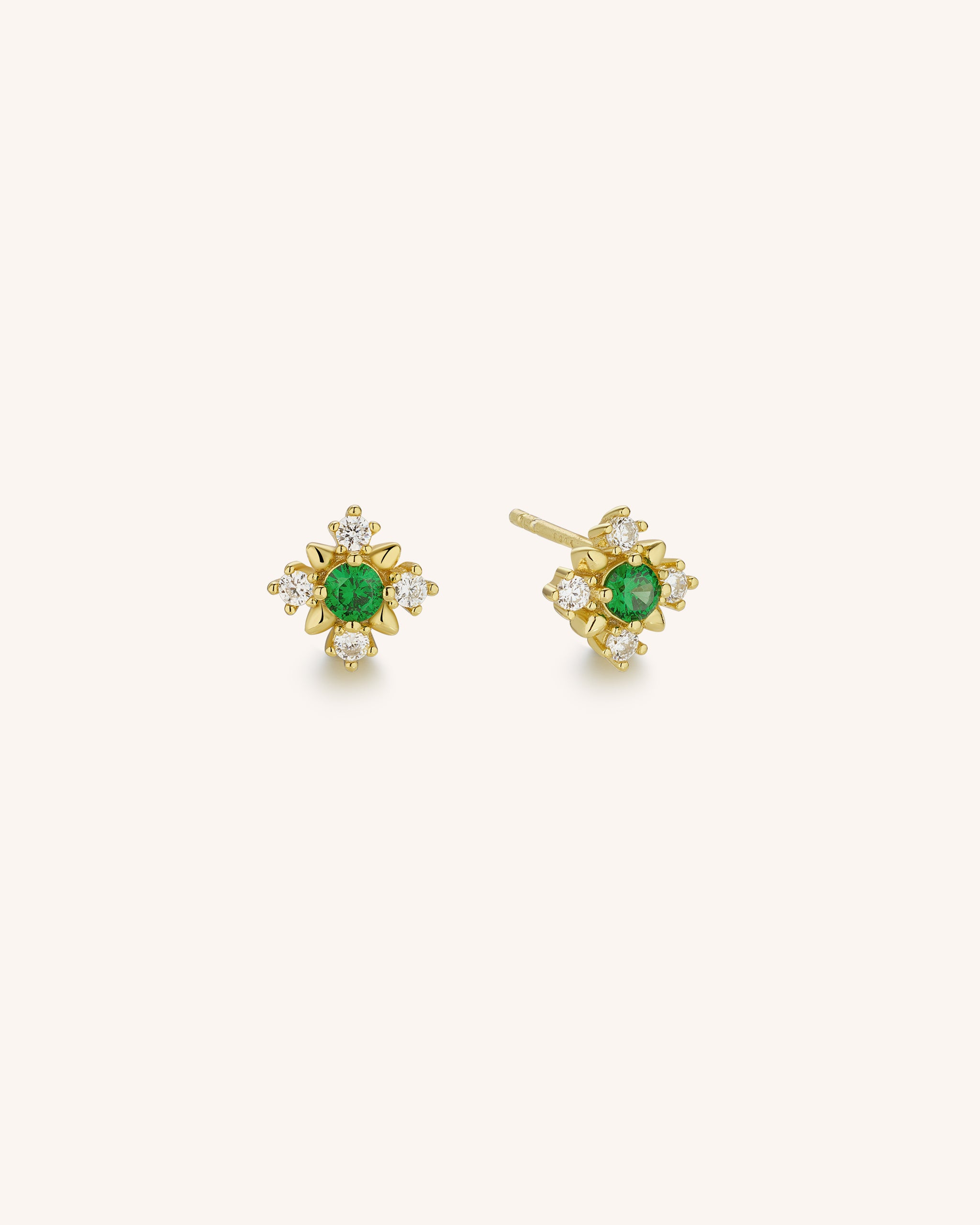 Emerald Stone Studs for Women