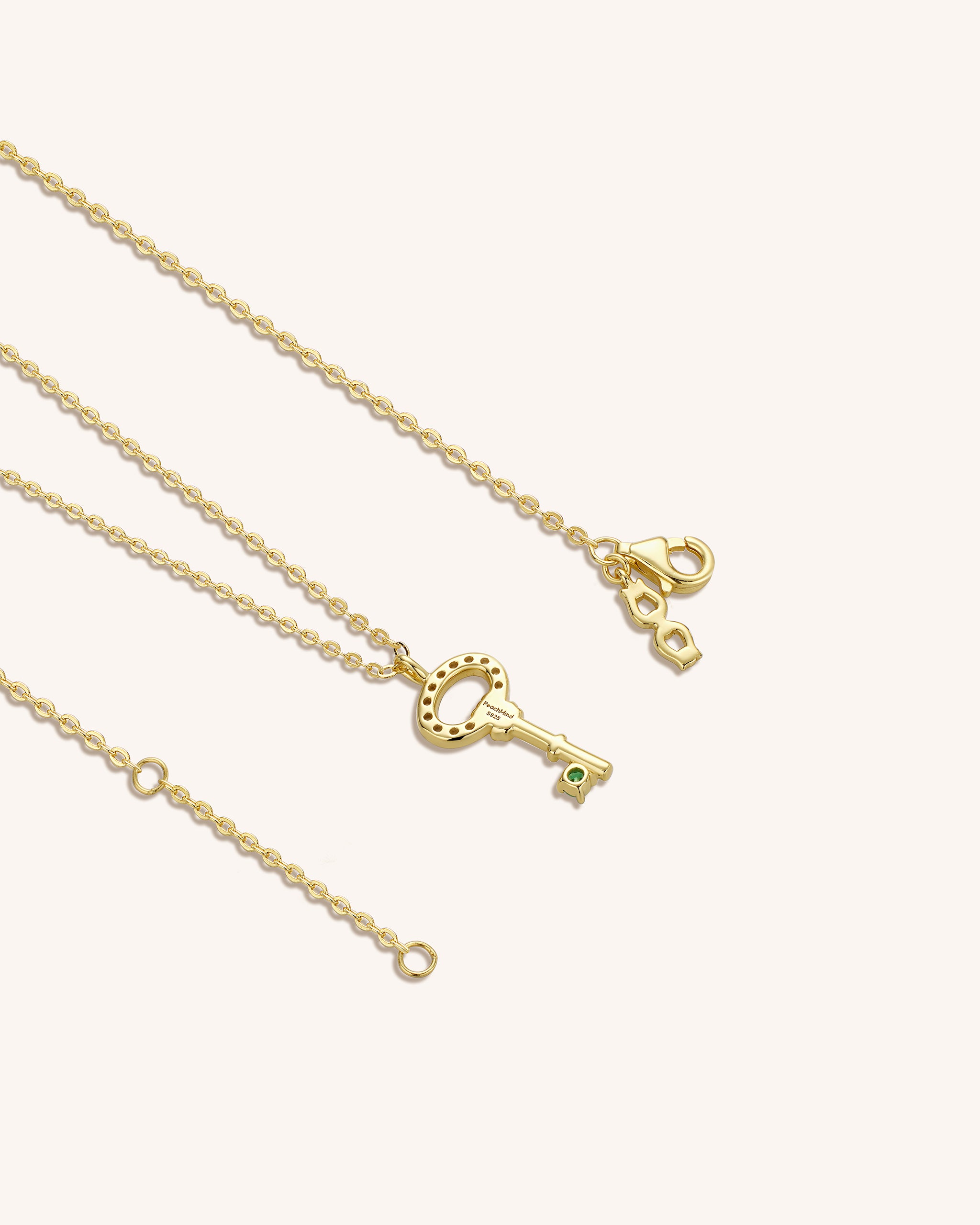 Gemstone Key Necklace