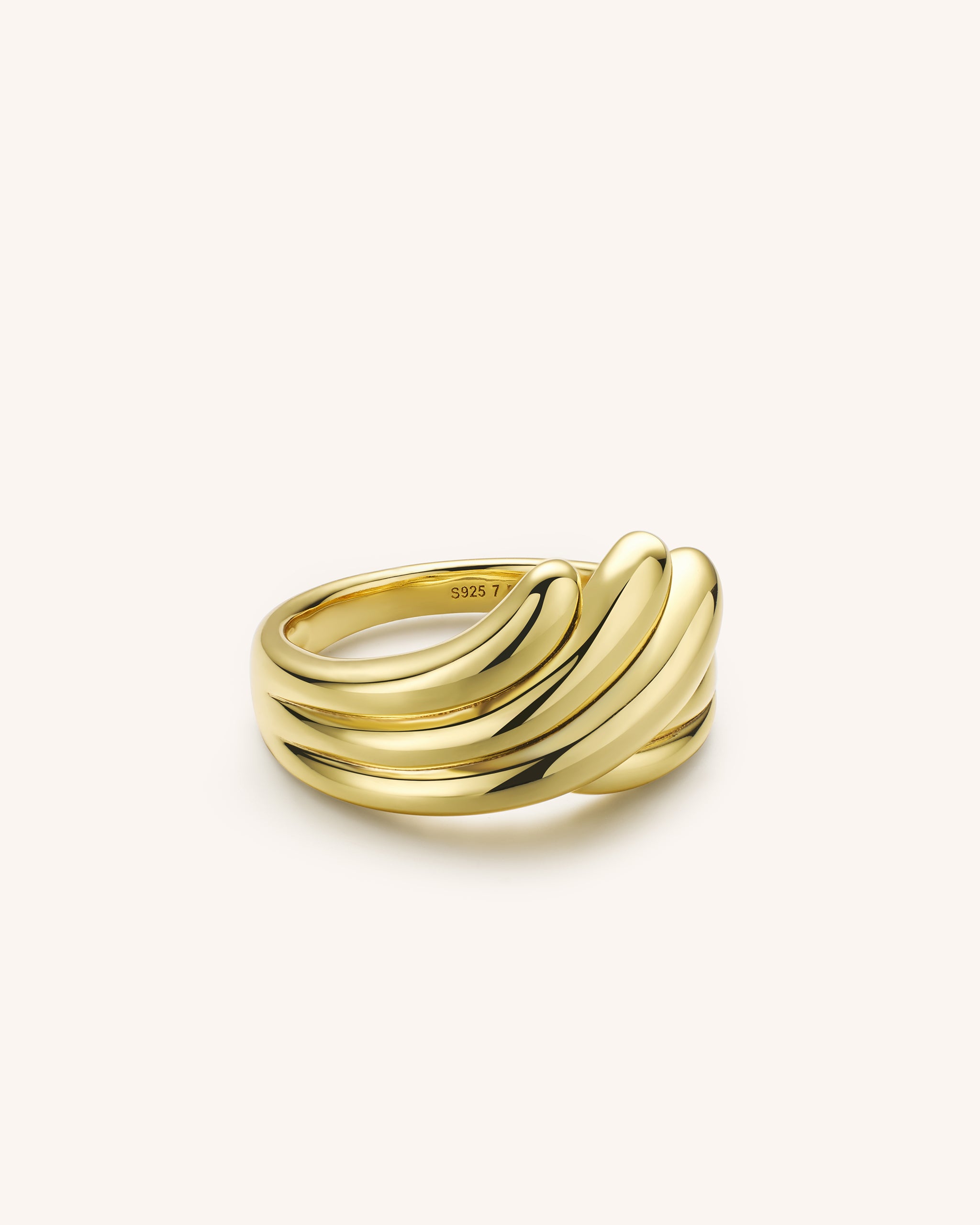 18K Gold Vermeil Flying Wing Ring for Women