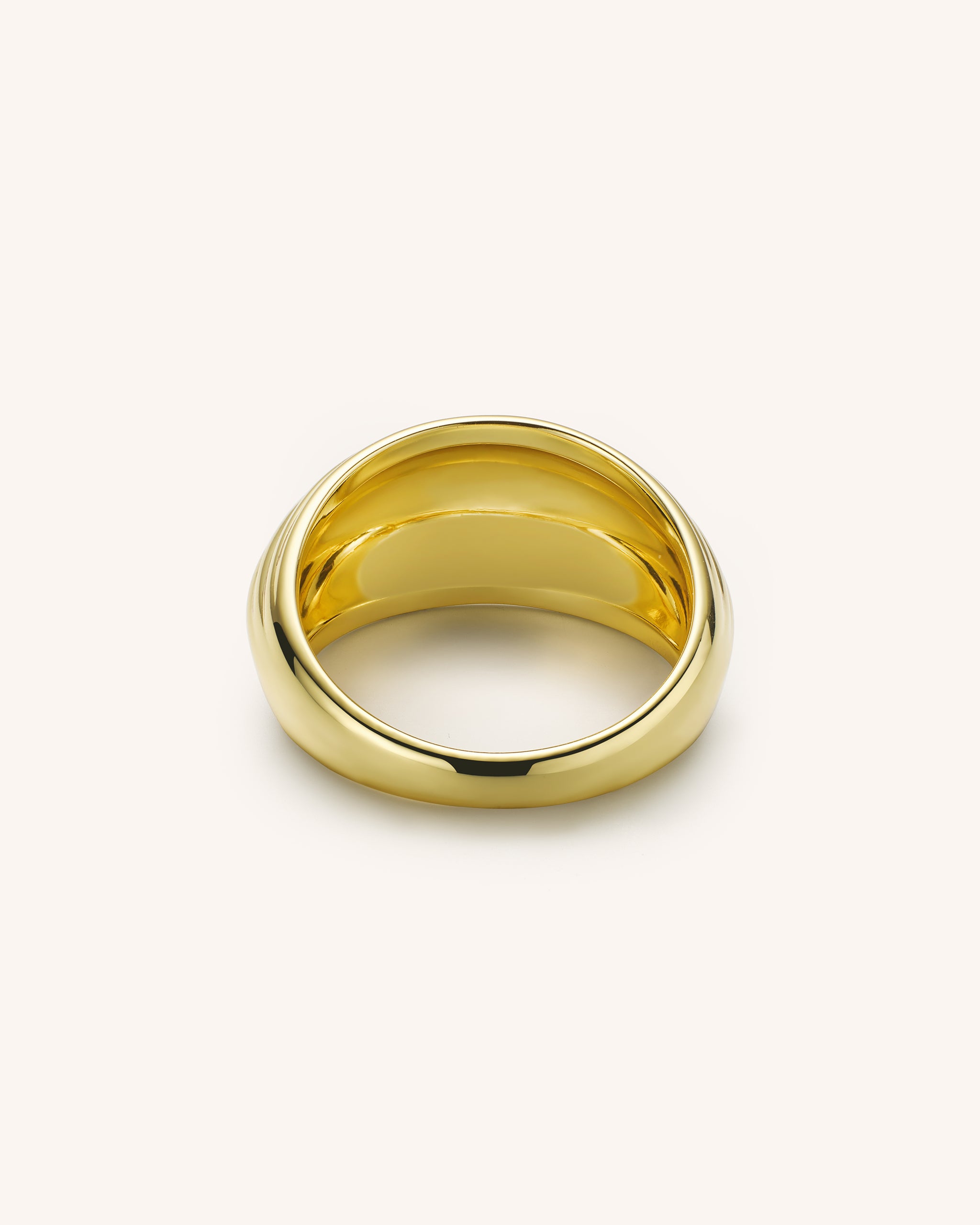 18K Gold Vermeil Ripple Ring for Women