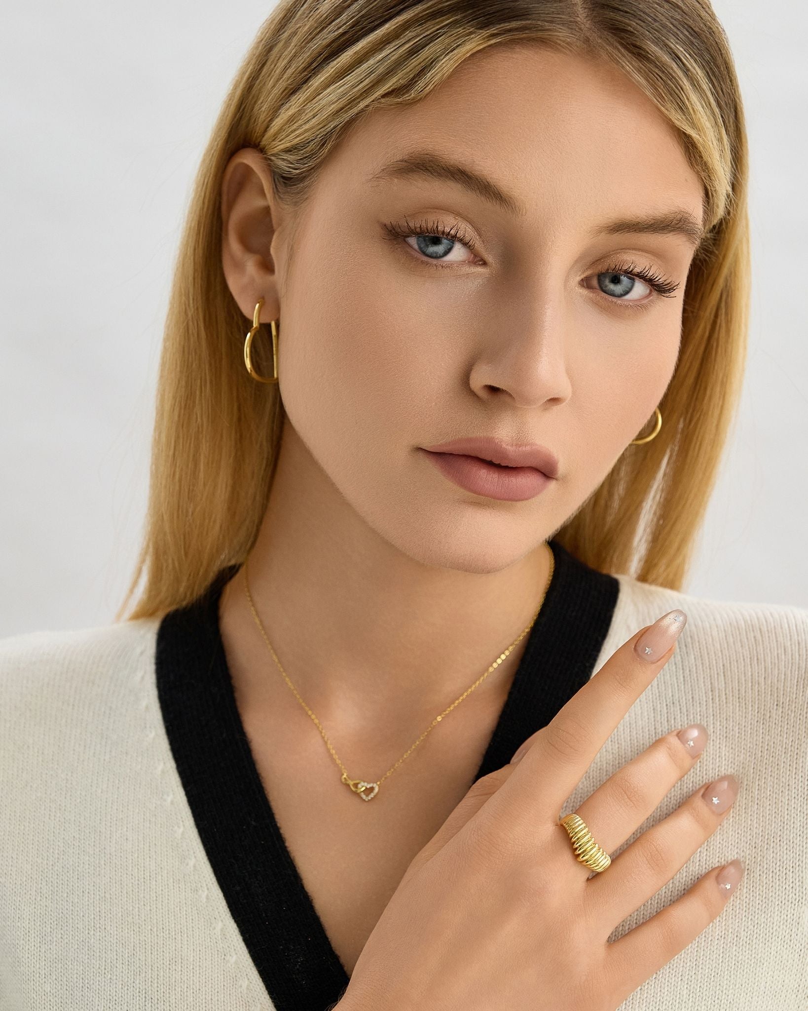 Contour Heart Hoops for Women