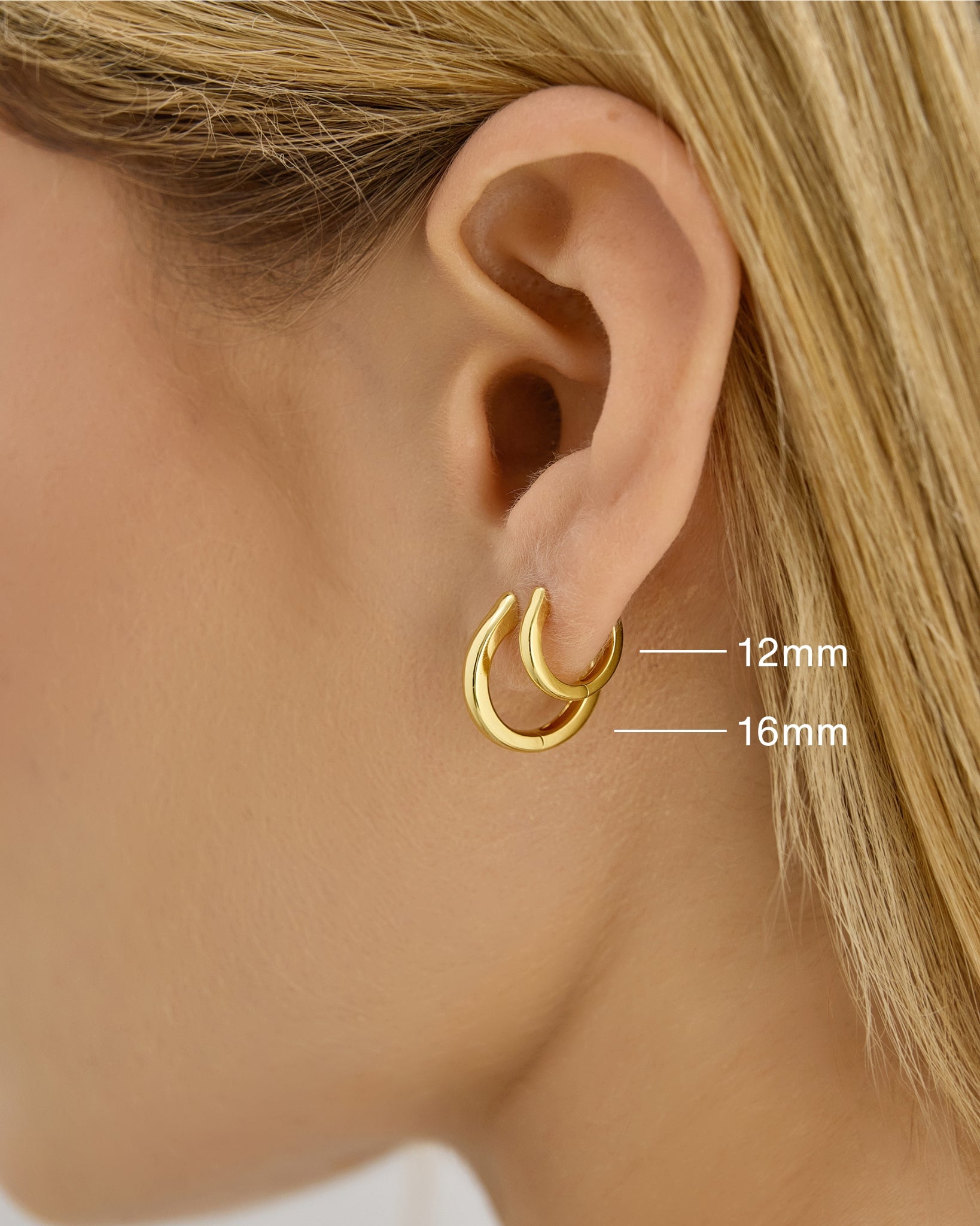 Gold Forme Huggie Hoops for Women