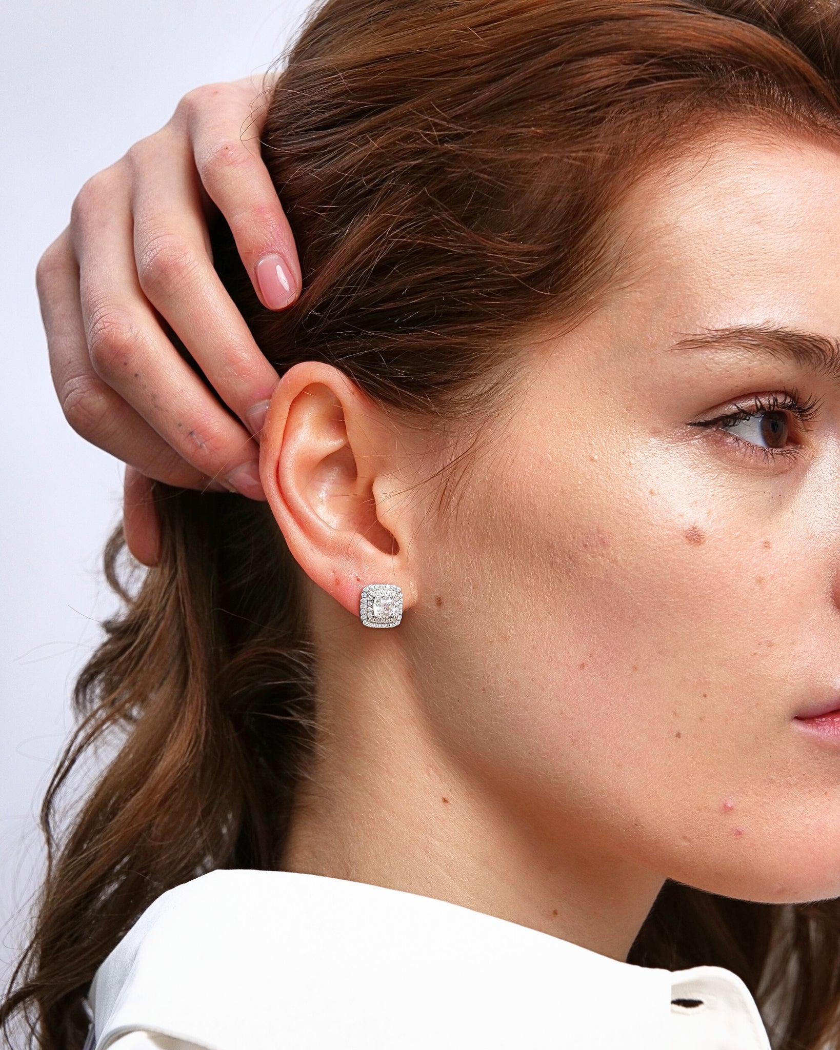 Elizabeth Cushion Cut Studs for Women