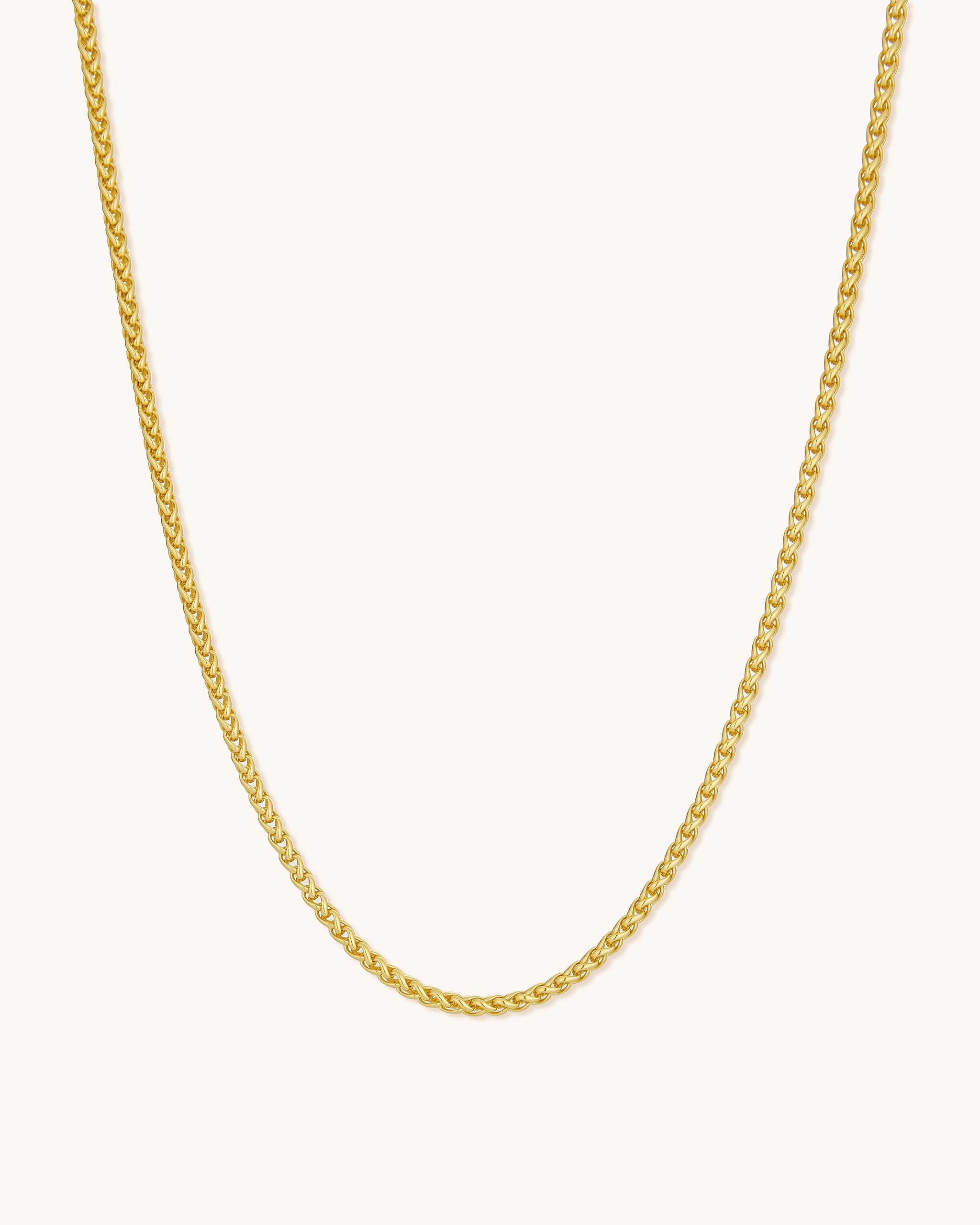 Gold Wheat Chain Necklace