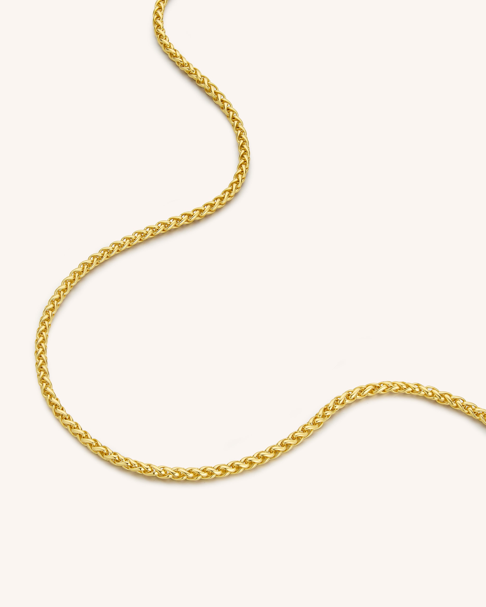 Gold Wheat Chain Necklace