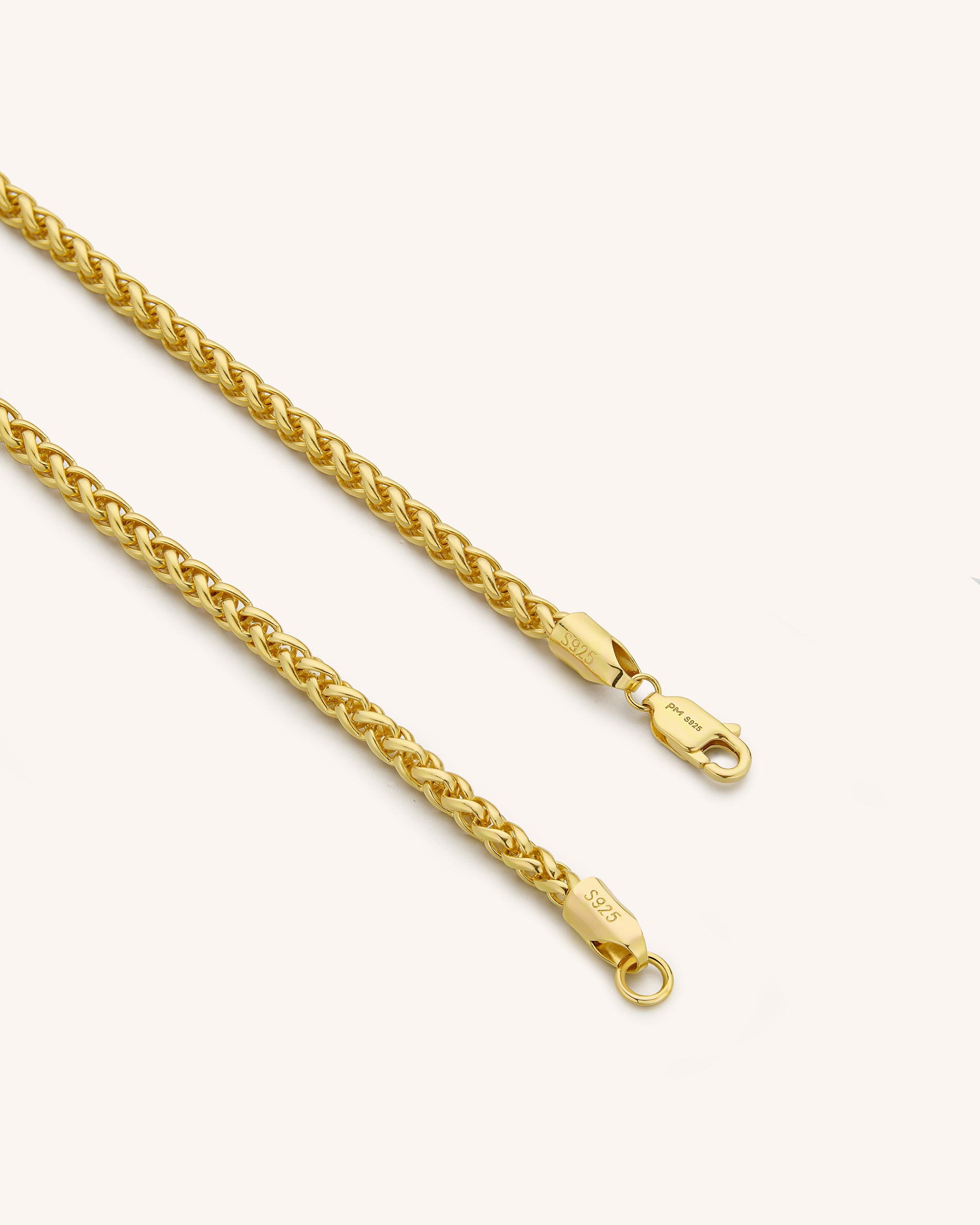 Gold Wheat Chain Necklace