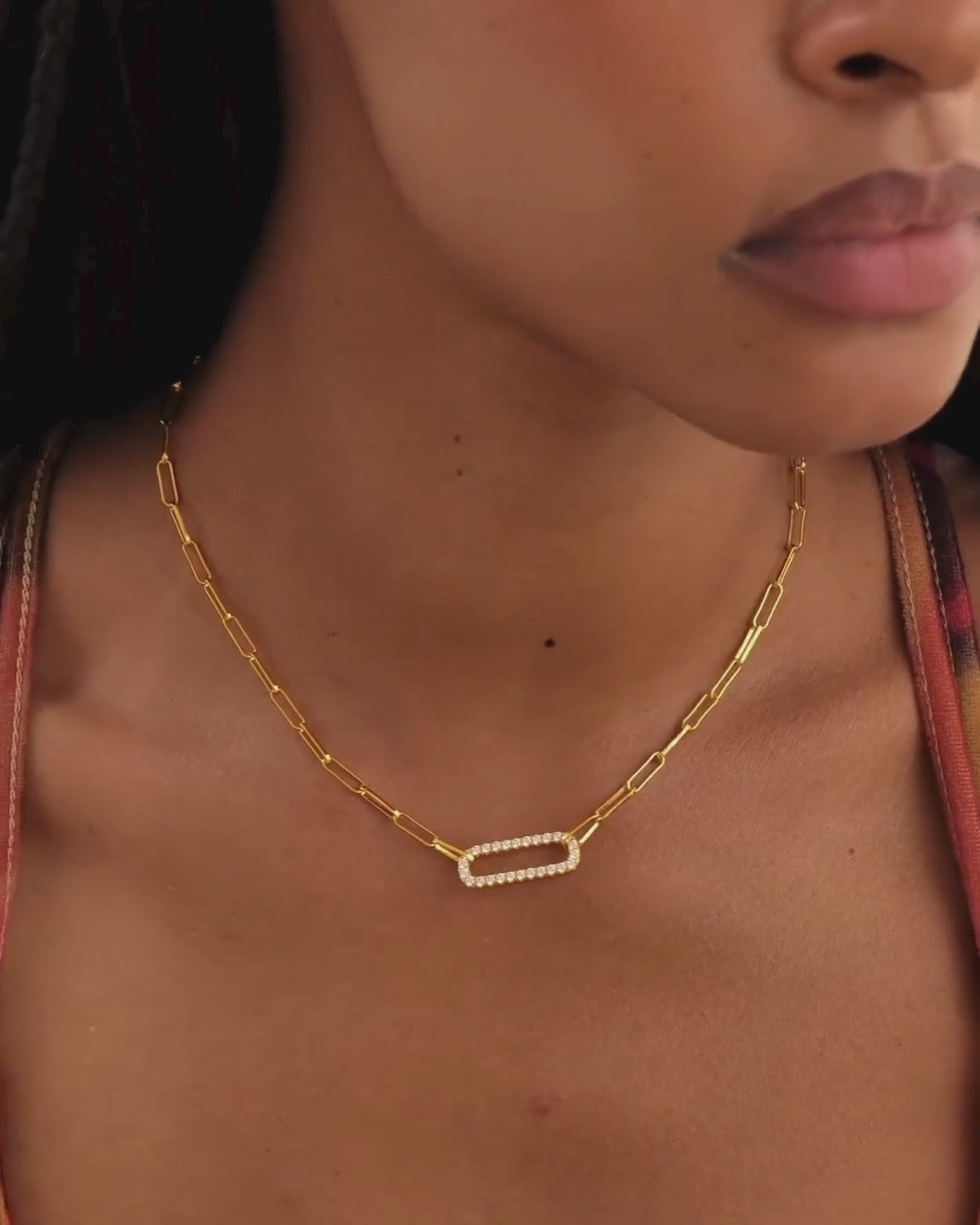 Pavé Single Link Necklace for Women