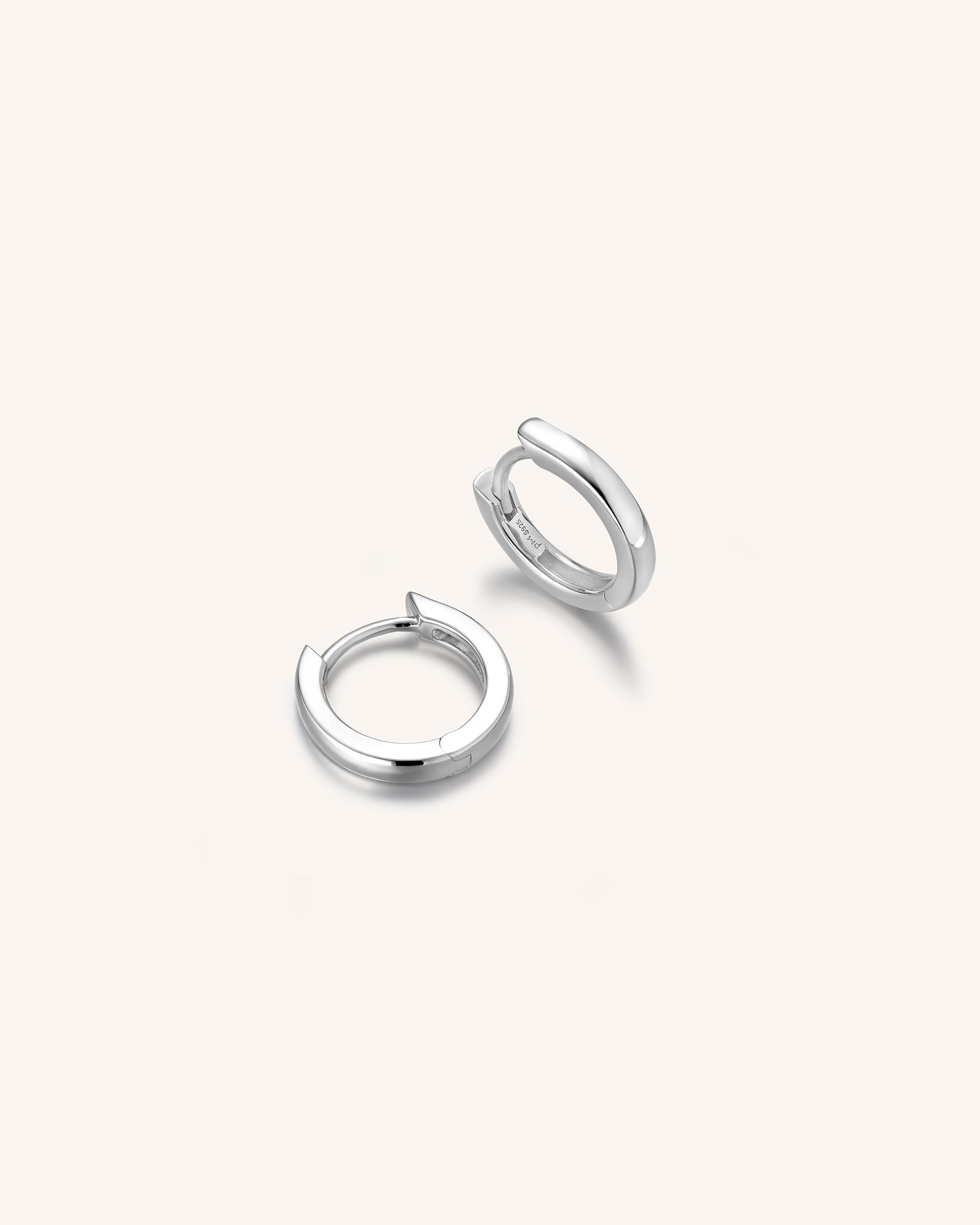 Silver Forme Huggie Hoops 