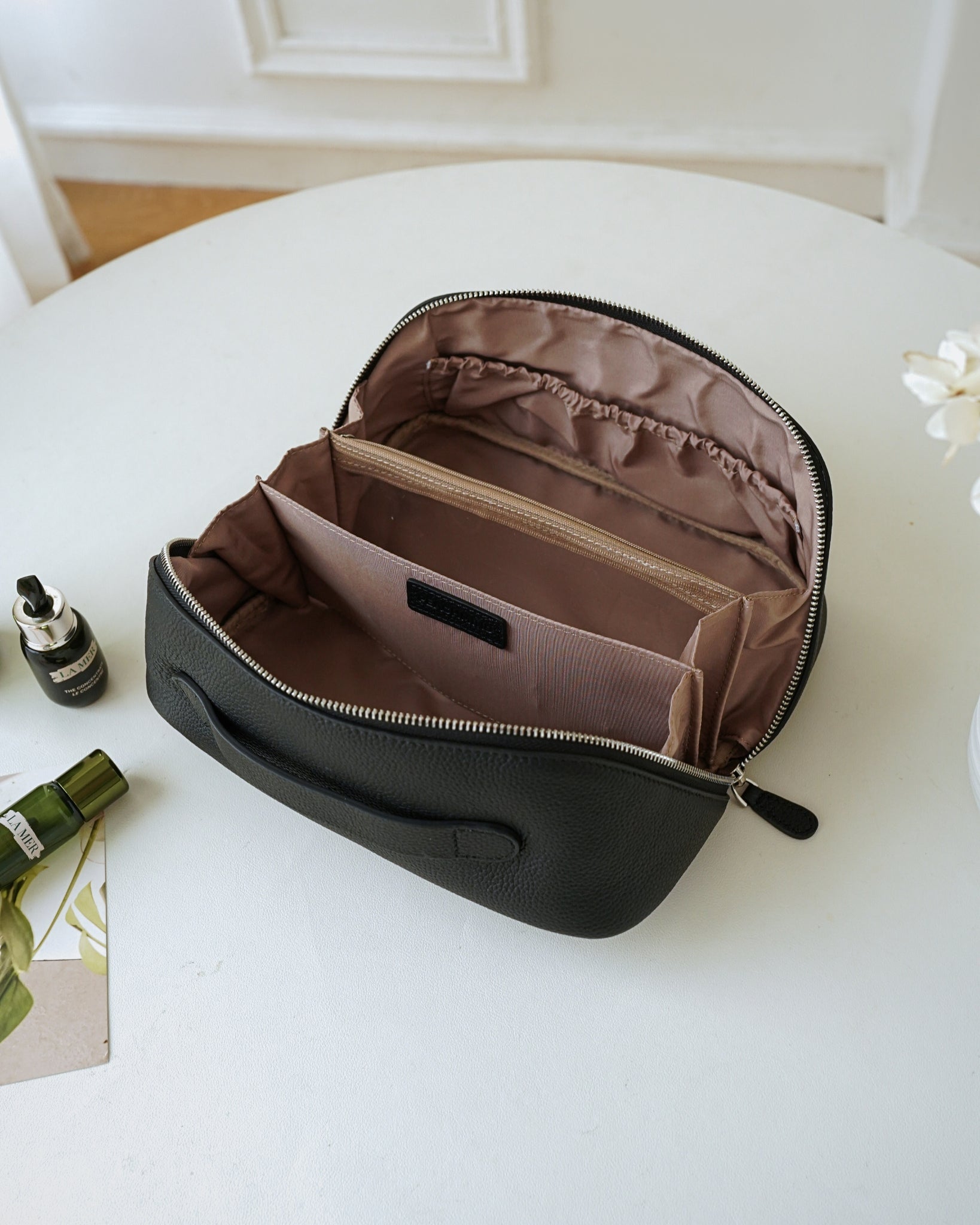 Leather Vanity / Makeup Bag for Women