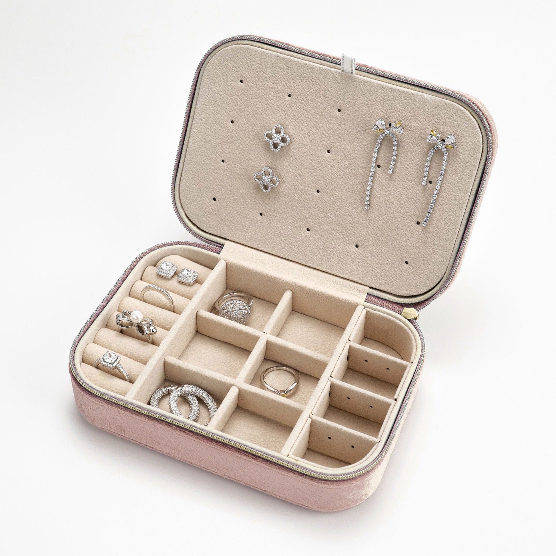 Jewelry Travel Case Blush Rose