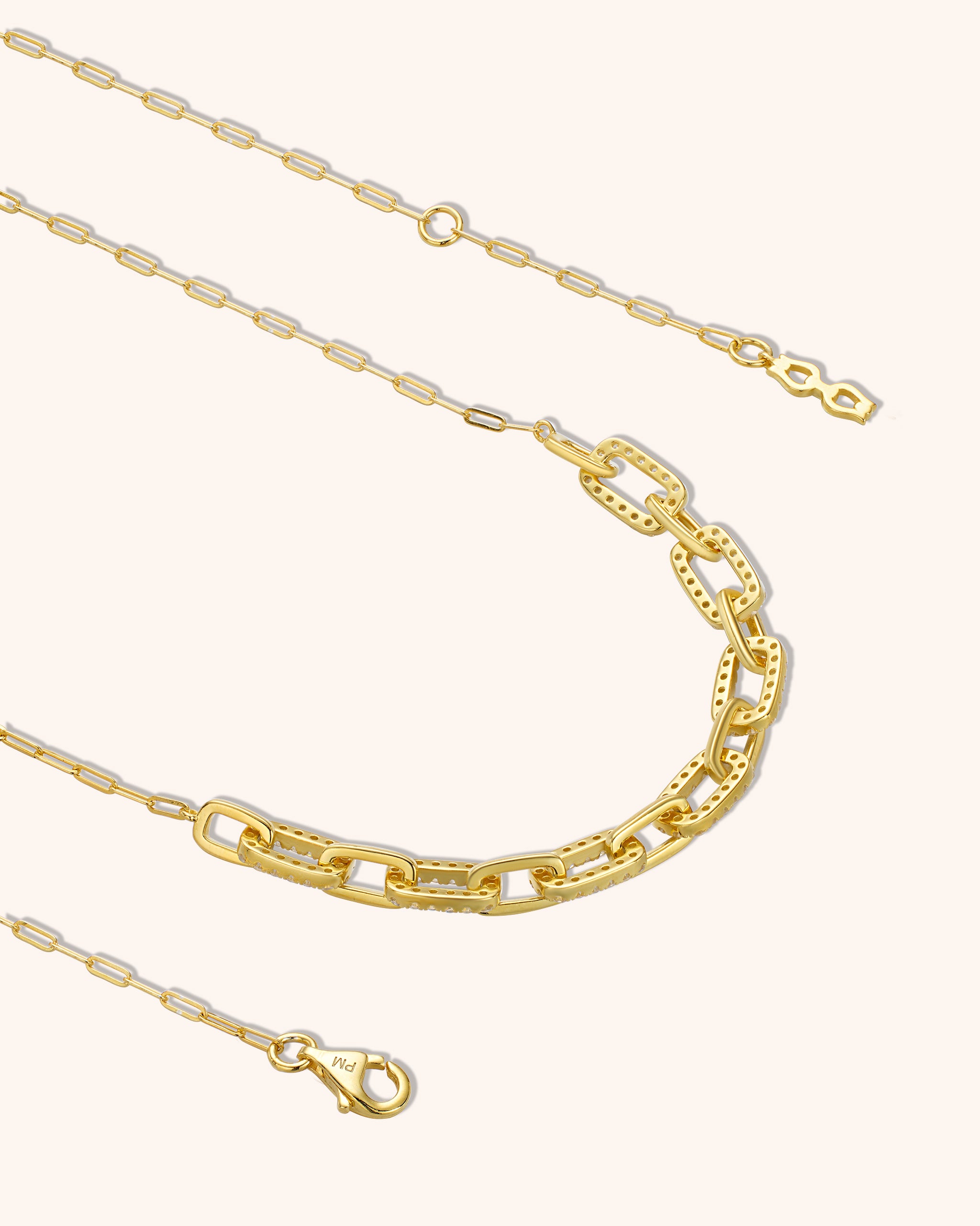 Pavé Seven Link Necklace