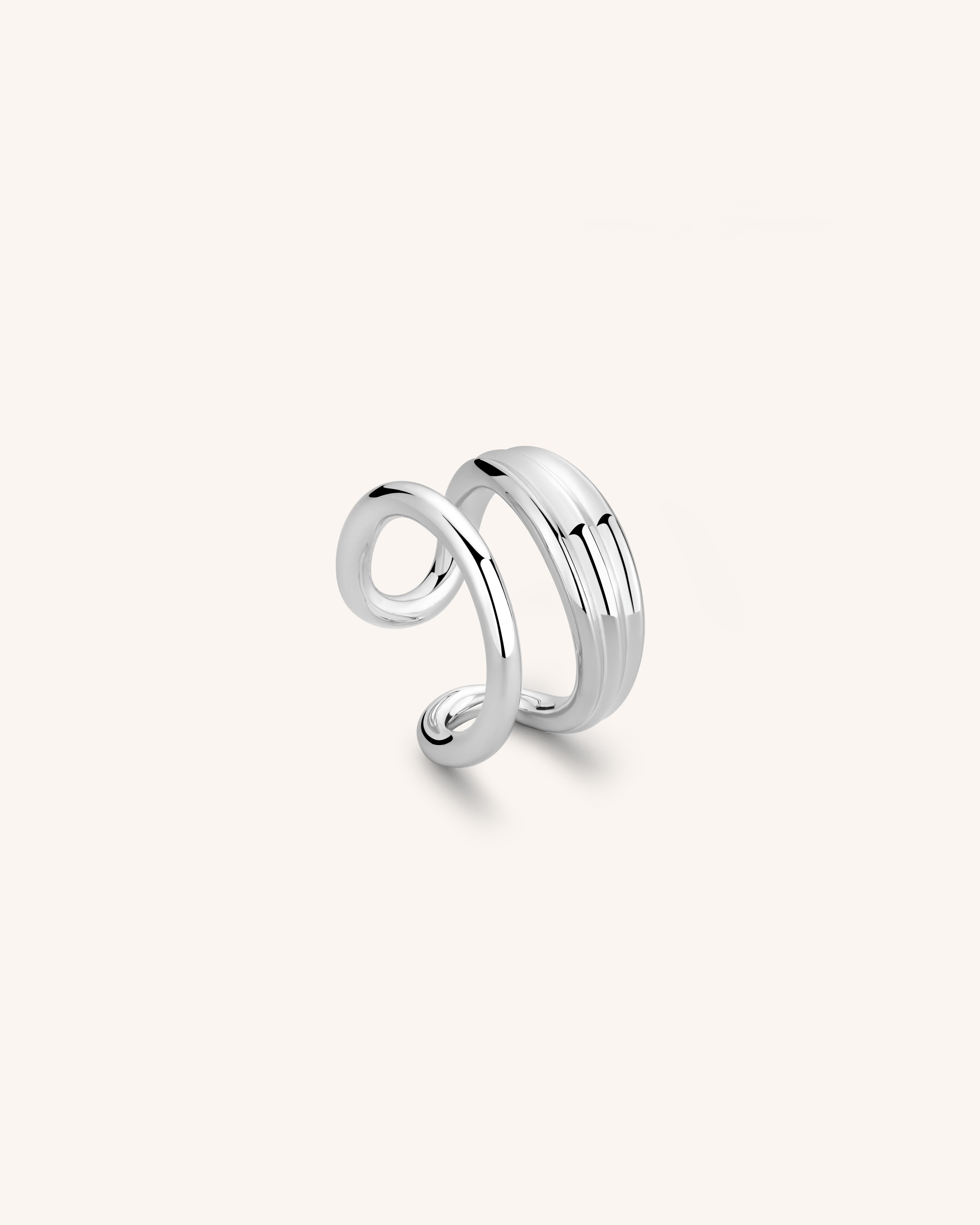 Men's Sterling Silver Lightweight Draft Ear Cuff