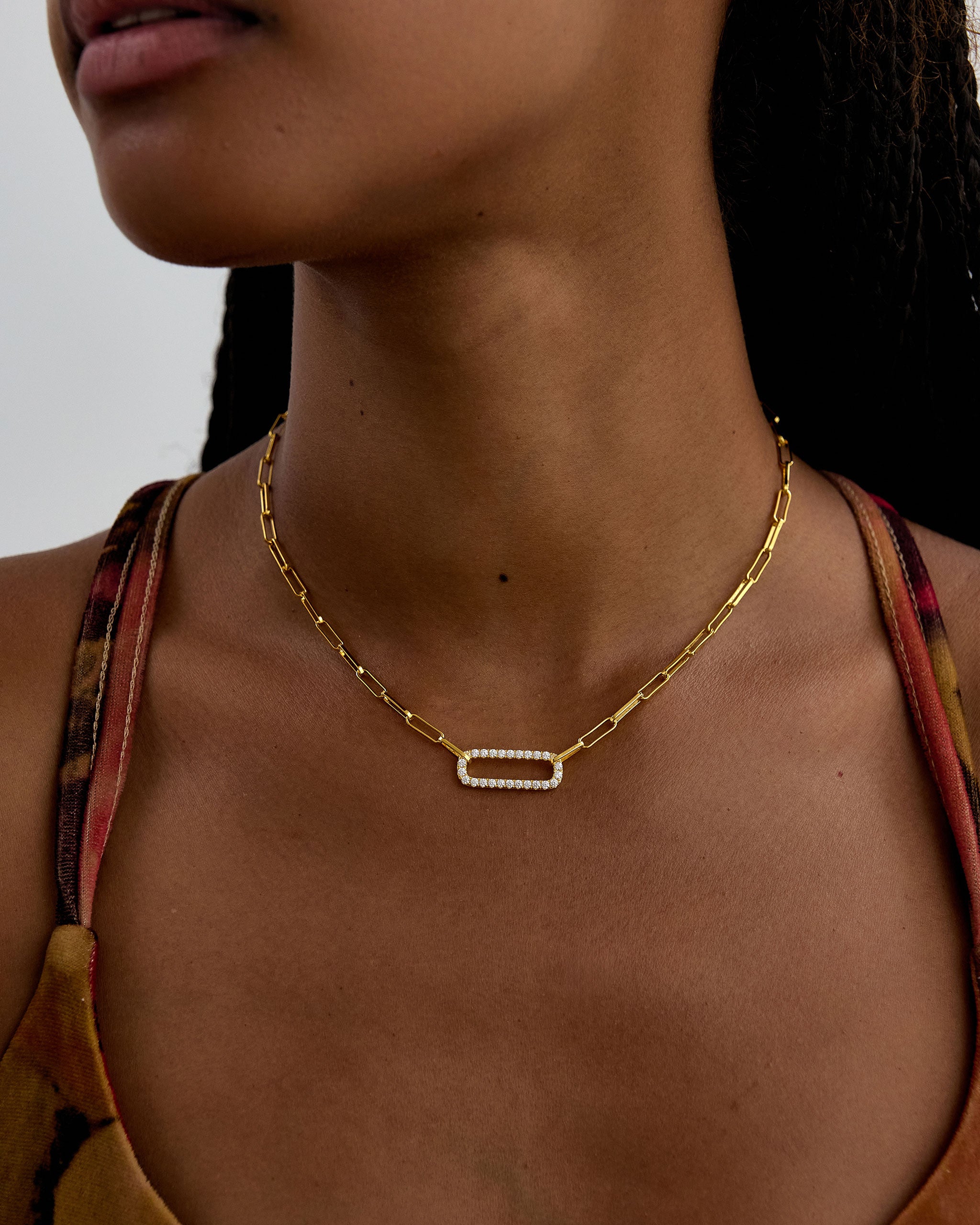 Pavé Single Link Necklace